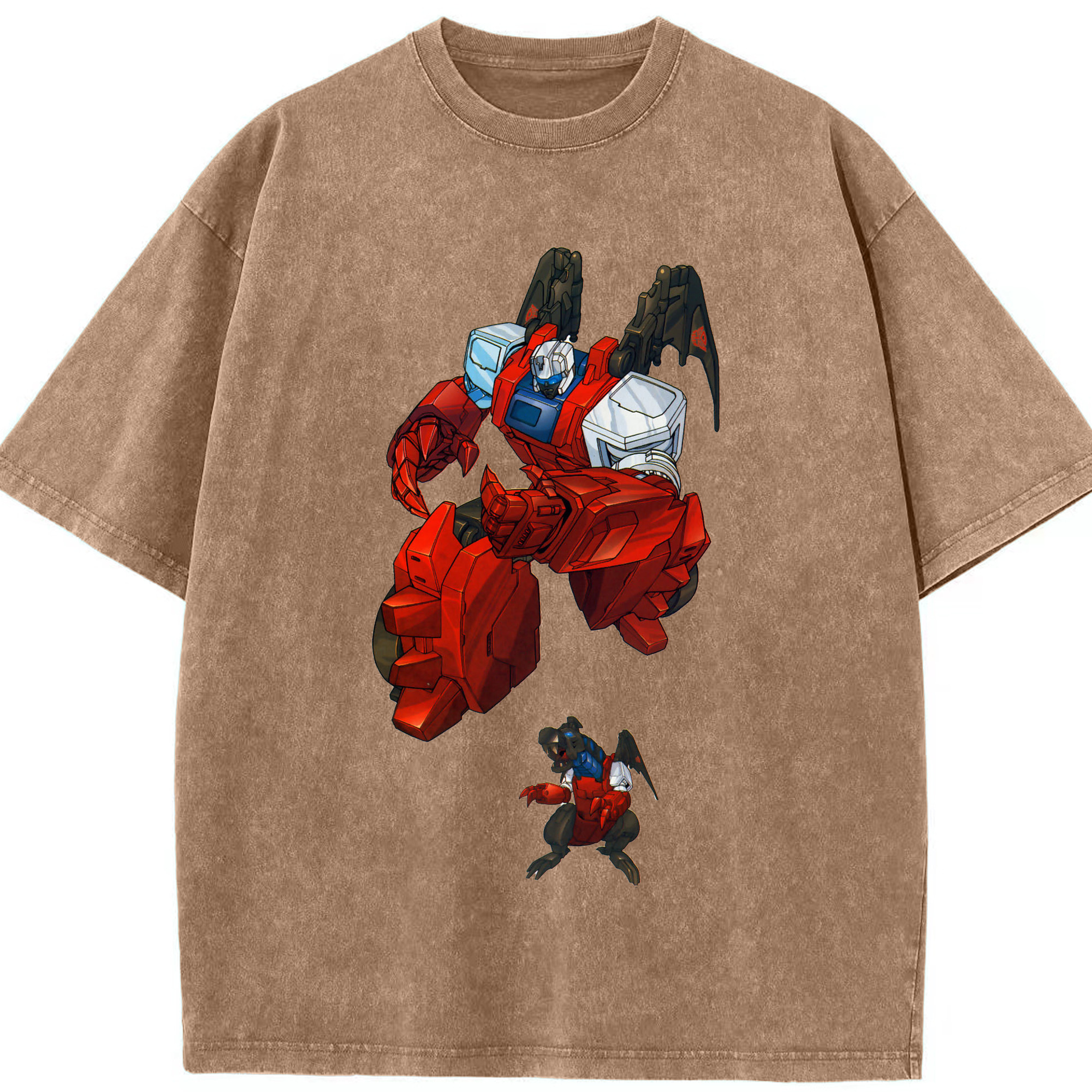 （画像用）  綿100% ヴィンテージ風 半袖Tシャツ（フロントプリント）