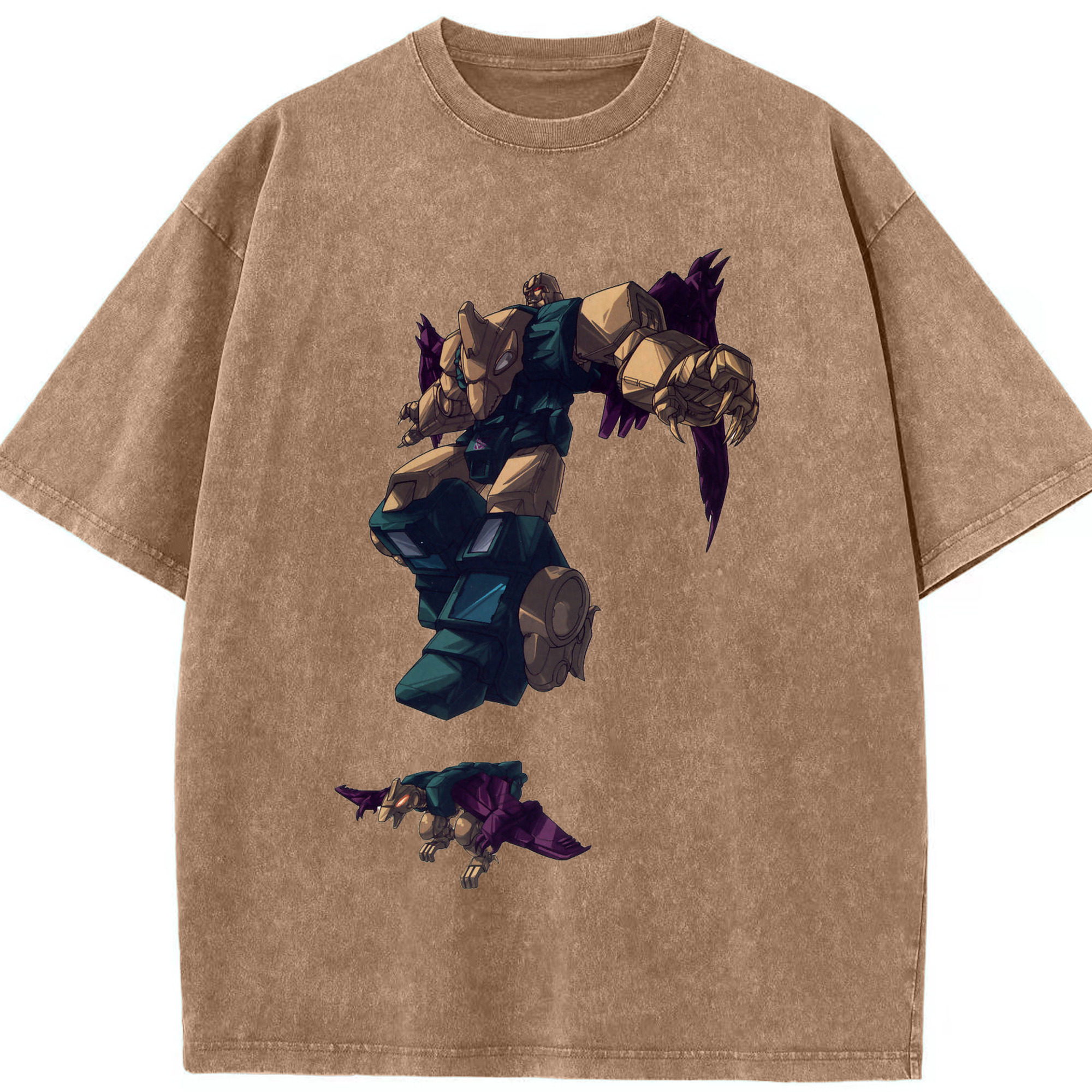 （画像用）  綿100% ヴィンテージ風 半袖Tシャツ（フロントプリント）