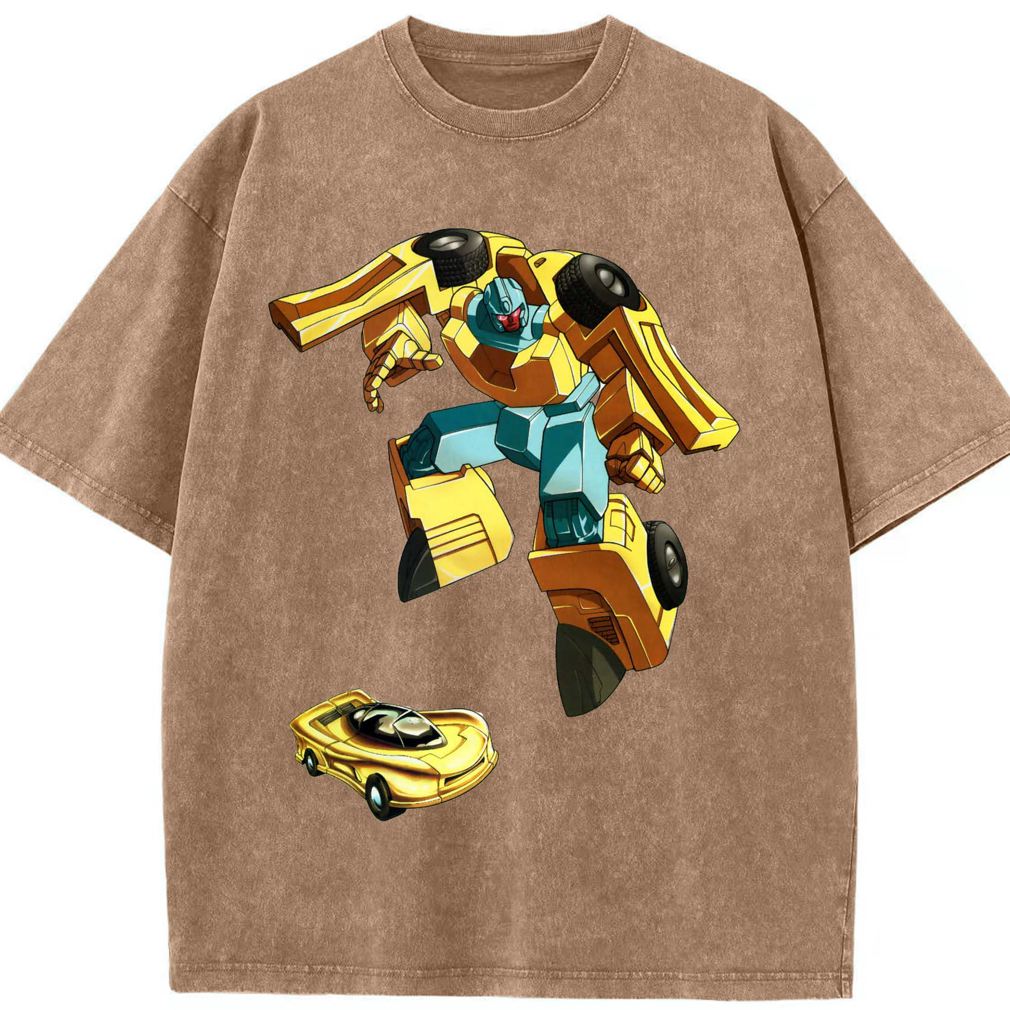 （画像用）  綿100% ヴィンテージ風 半袖Tシャツ（フロントプリント）