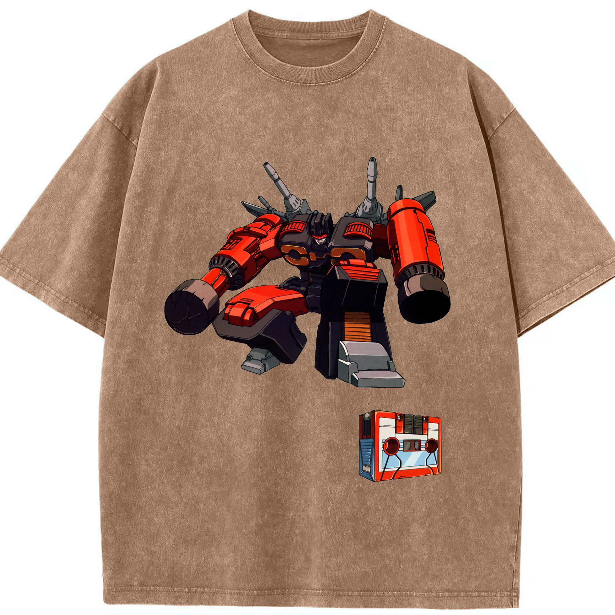 （画像用）  綿100% ヴィンテージ風 半袖Tシャツ（フロントプリント）