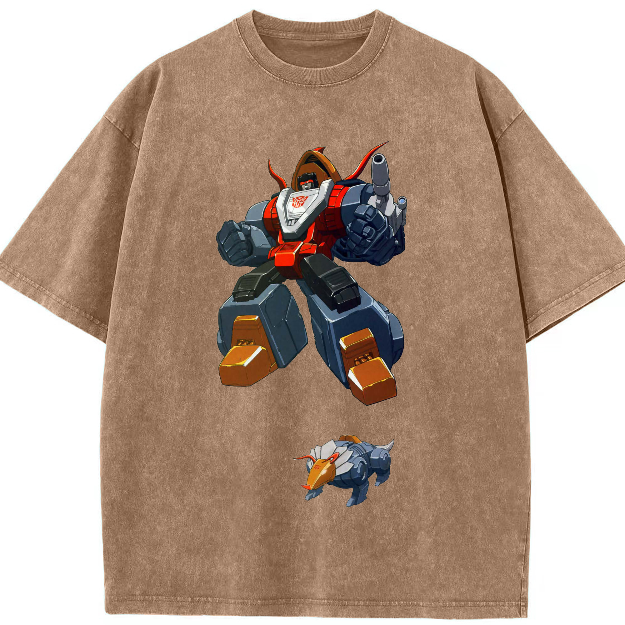 （画像用）  綿100% ヴィンテージ風 半袖Tシャツ（フロントプリント）