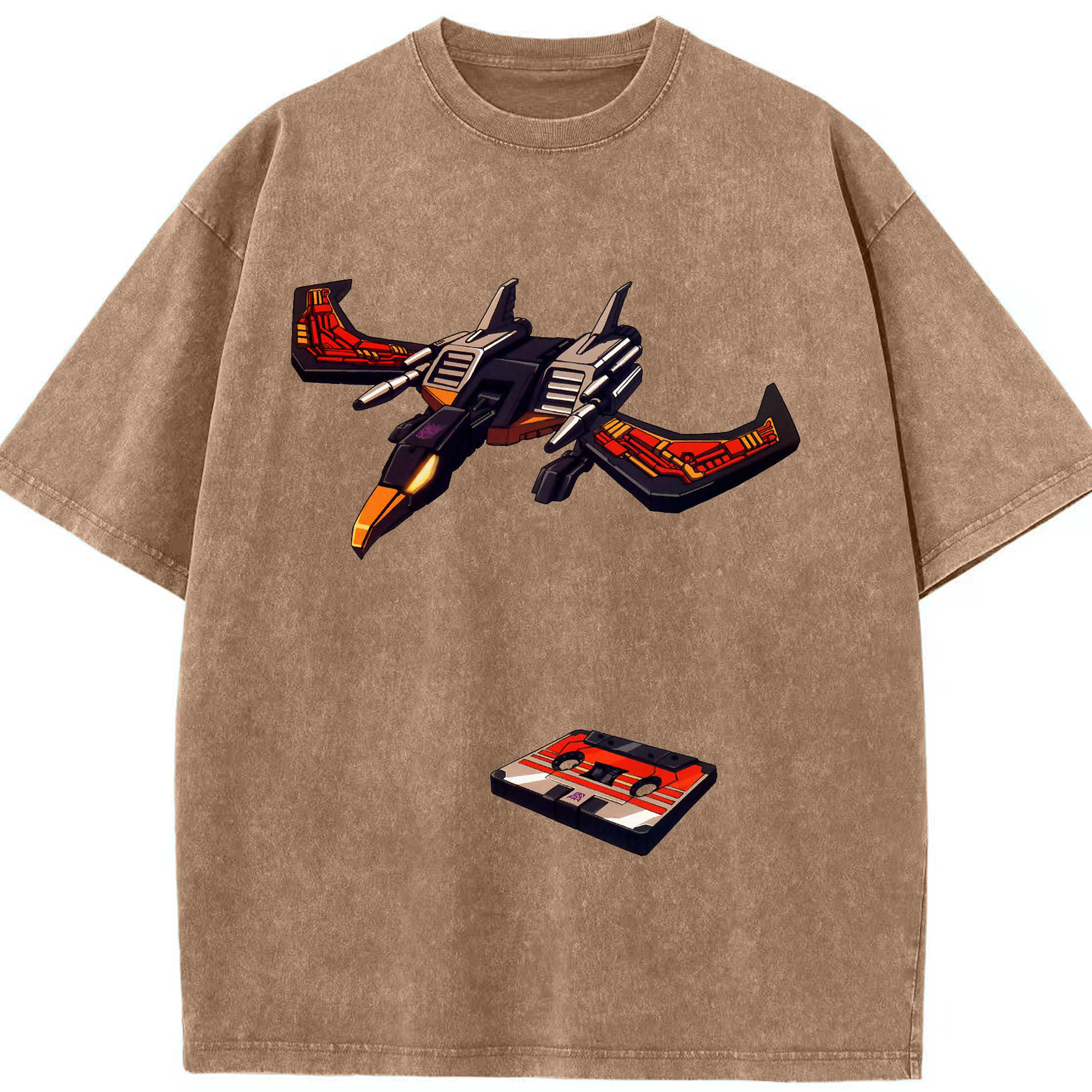 （画像用）  綿100% ヴィンテージ風 半袖Tシャツ（フロントプリント）