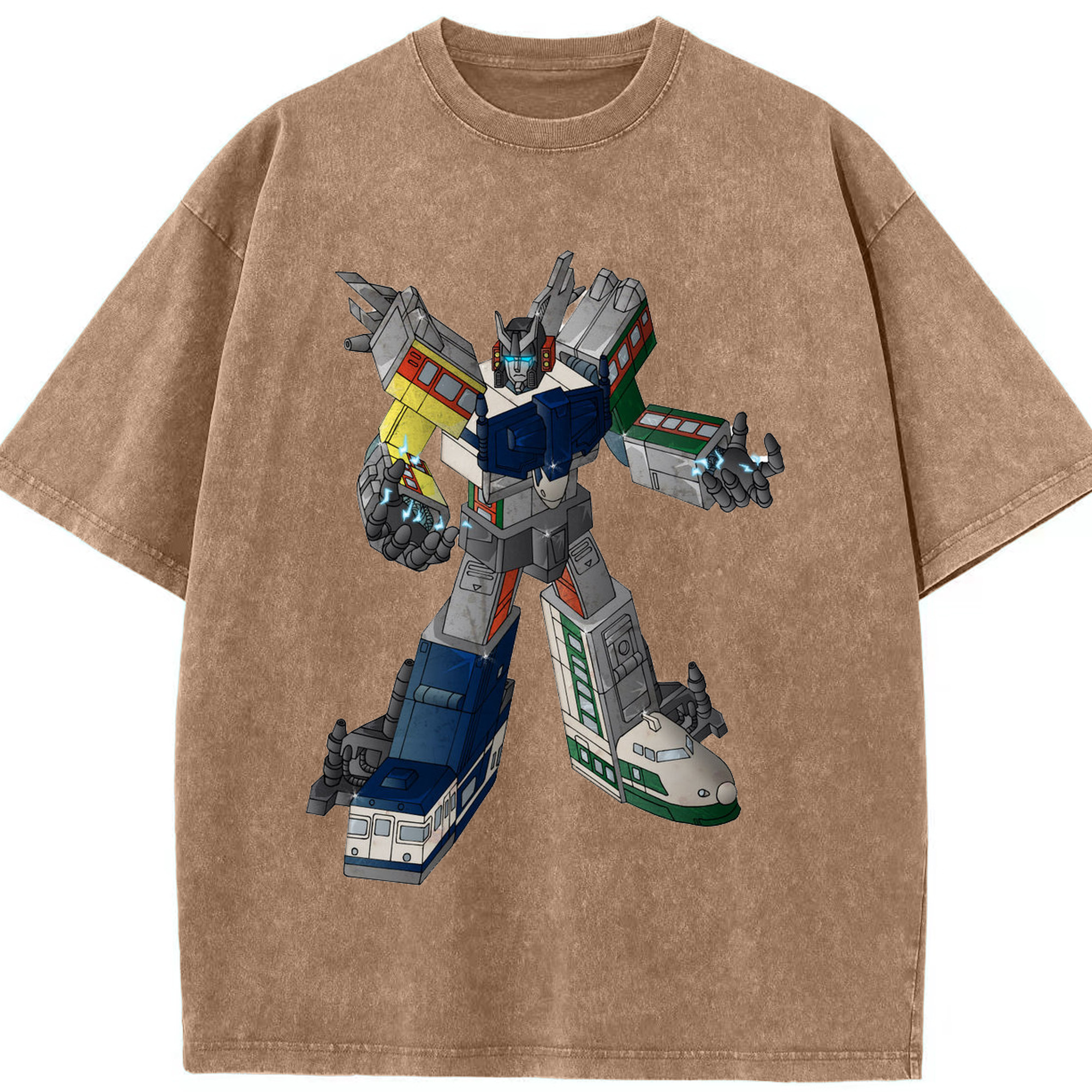 （画像用）  綿100% ヴィンテージ風 半袖Tシャツ（フロントプリント）