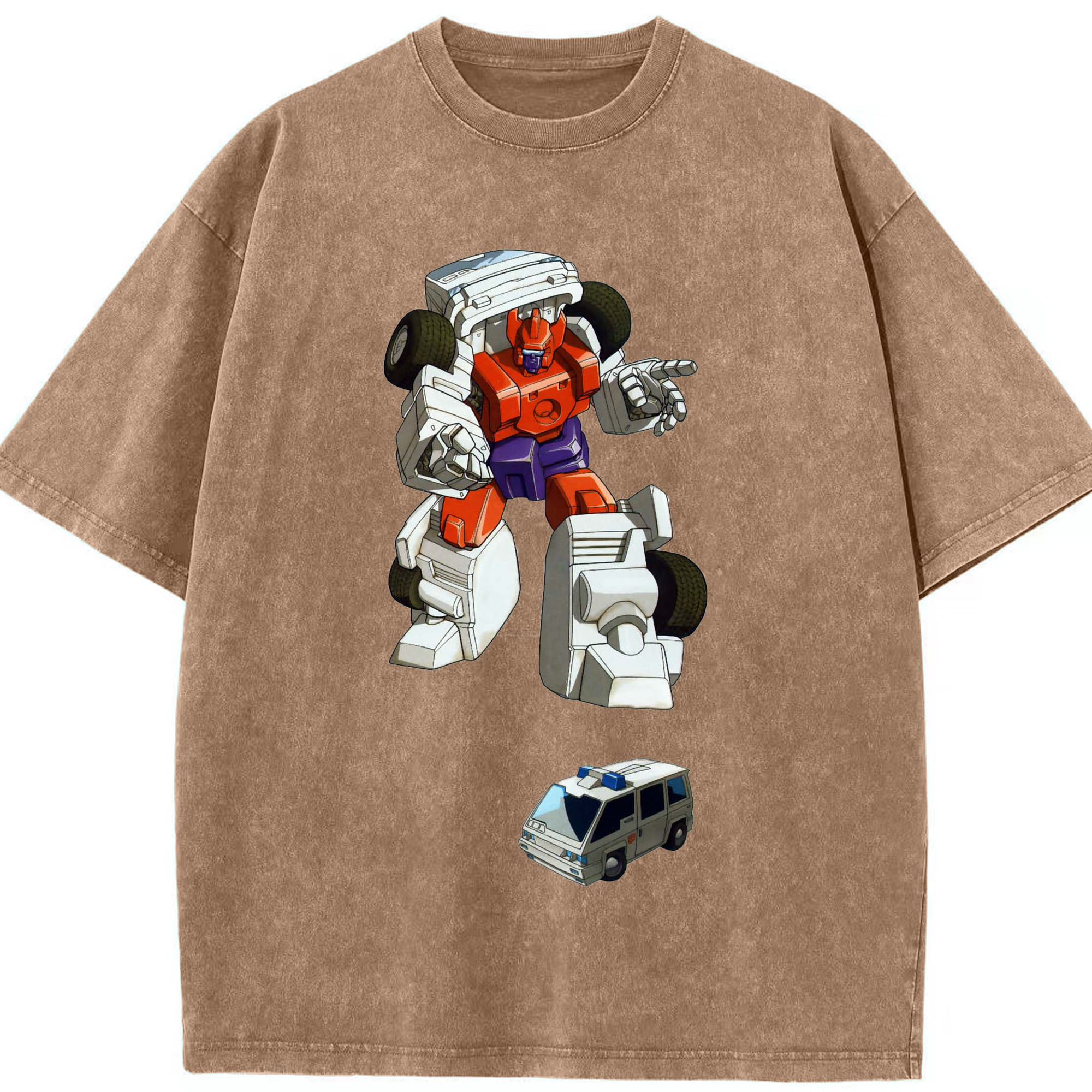 （画像用）  綿100% ヴィンテージ風 半袖Tシャツ（フロントプリント）