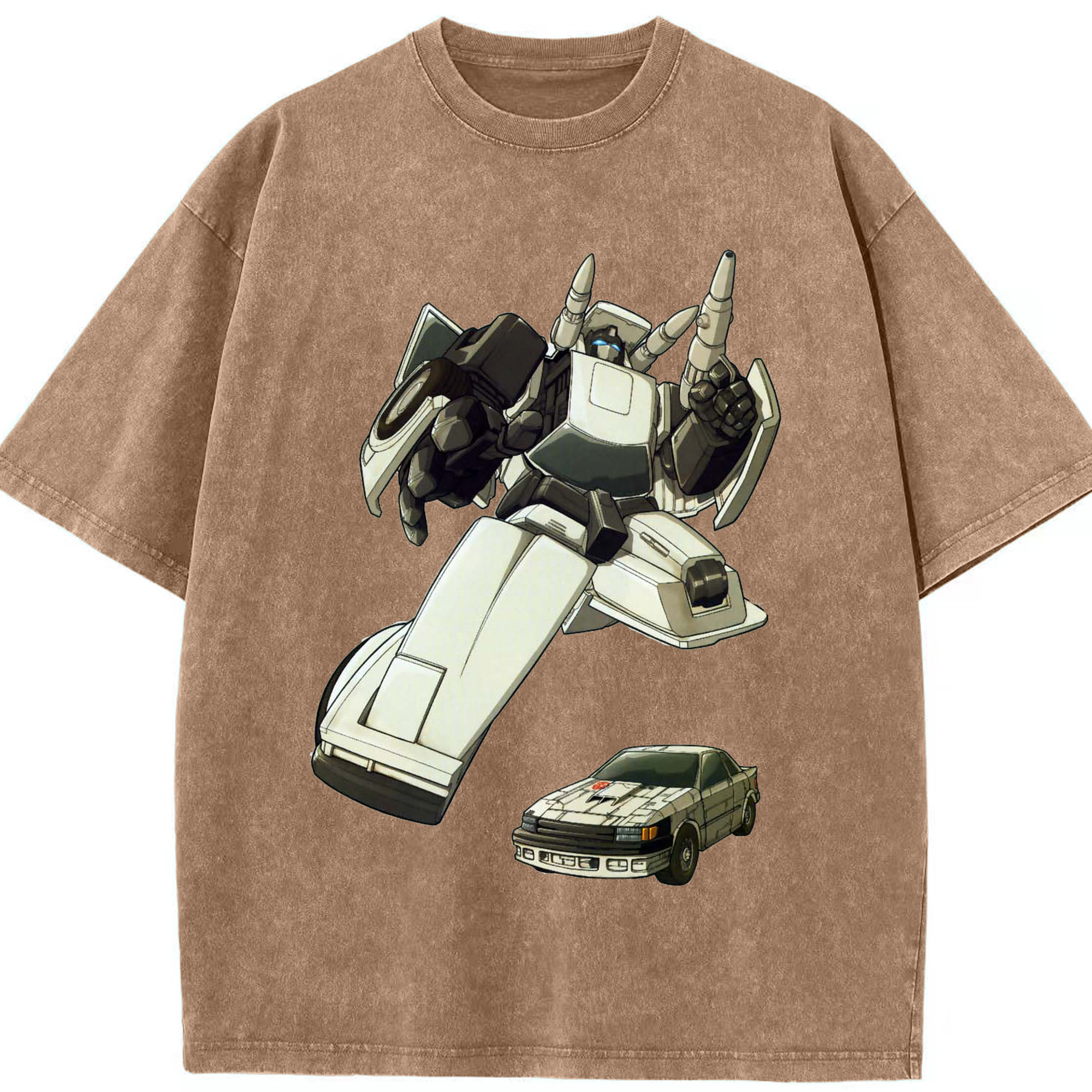 （画像用）  綿100% ヴィンテージ風 半袖Tシャツ（フロントプリント）