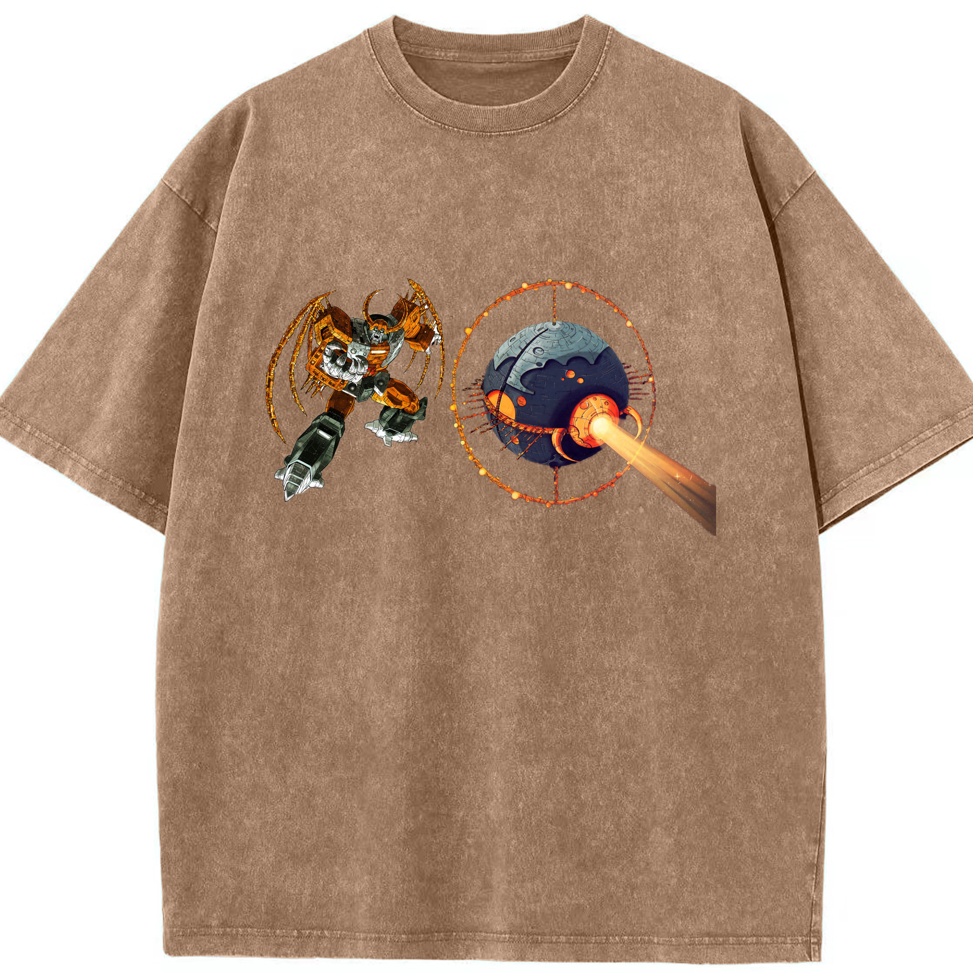 （画像用）  綿100% ヴィンテージ風 半袖Tシャツ（フロントプリント）