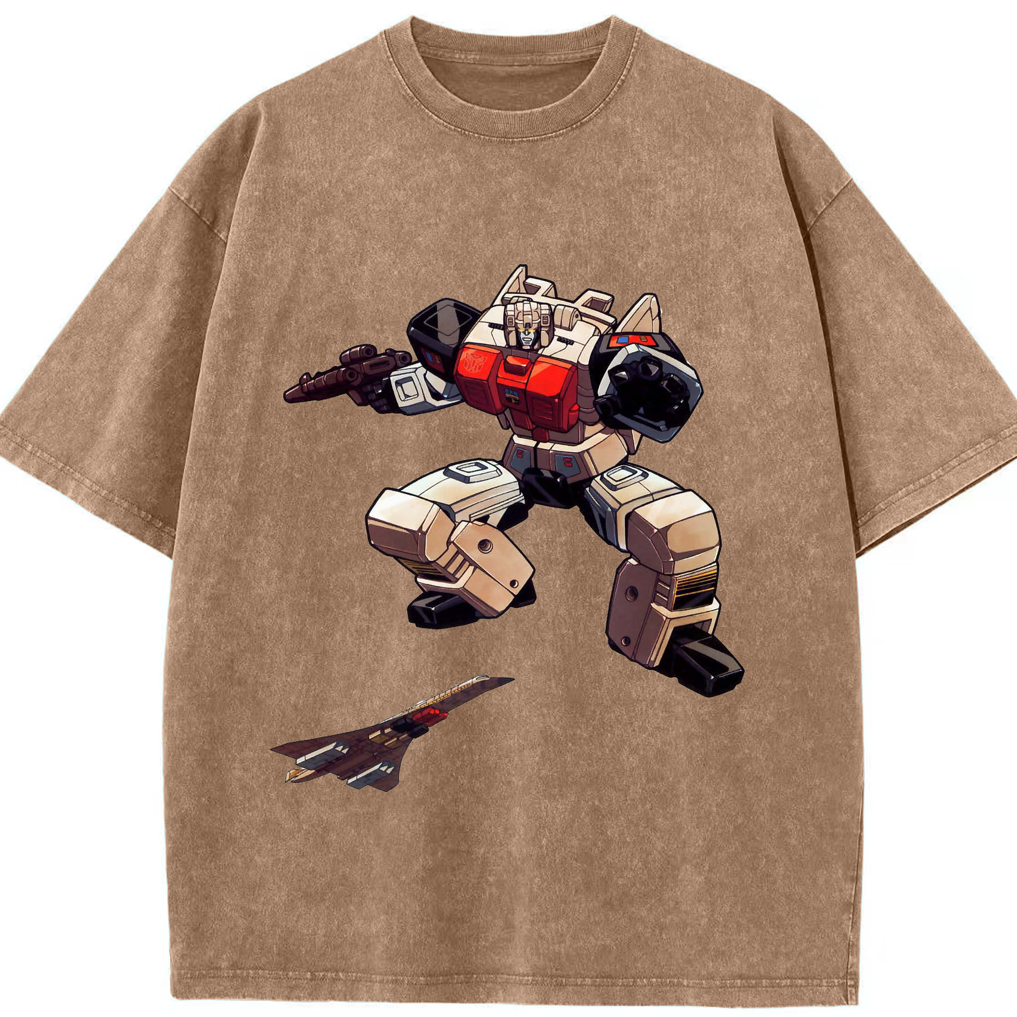 （画像用）  綿100% ヴィンテージ風 半袖Tシャツ（フロントプリント）