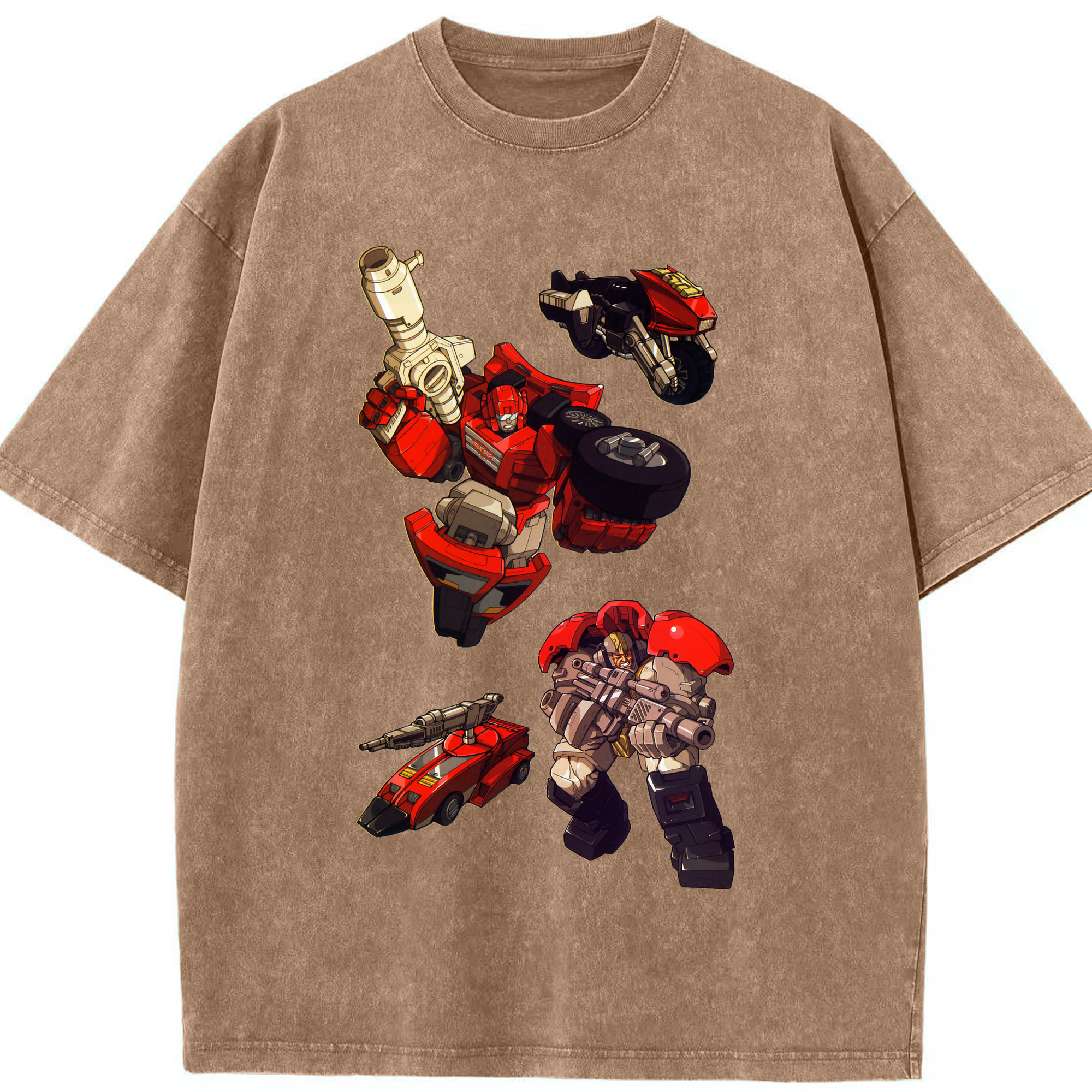 （画像用）  綿100% ヴィンテージ風 半袖Tシャツ（フロントプリント）