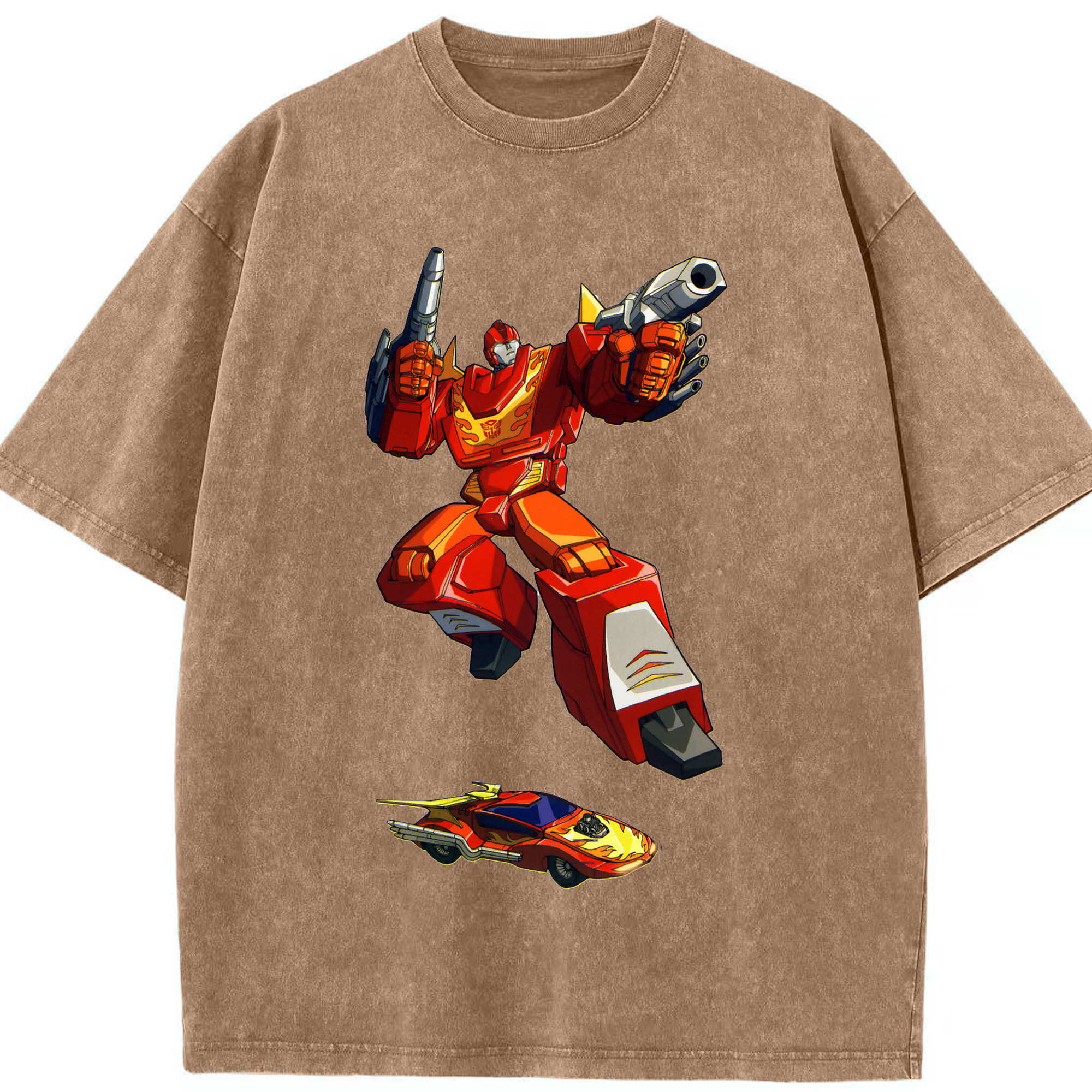 （画像用）  綿100% ヴィンテージ風 半袖Tシャツ（フロントプリント）