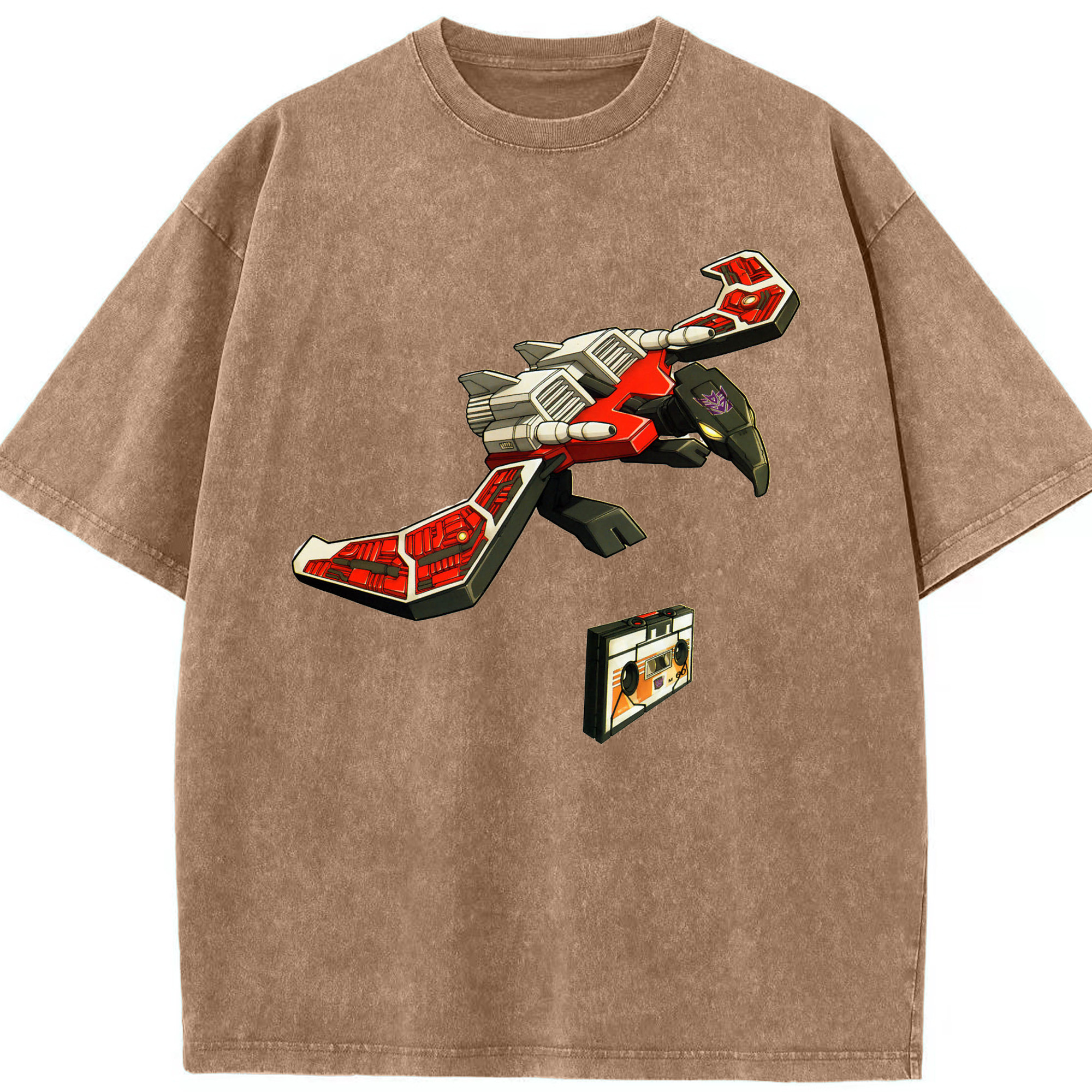 （画像用）  綿100% ヴィンテージ風 半袖Tシャツ（フロントプリント）