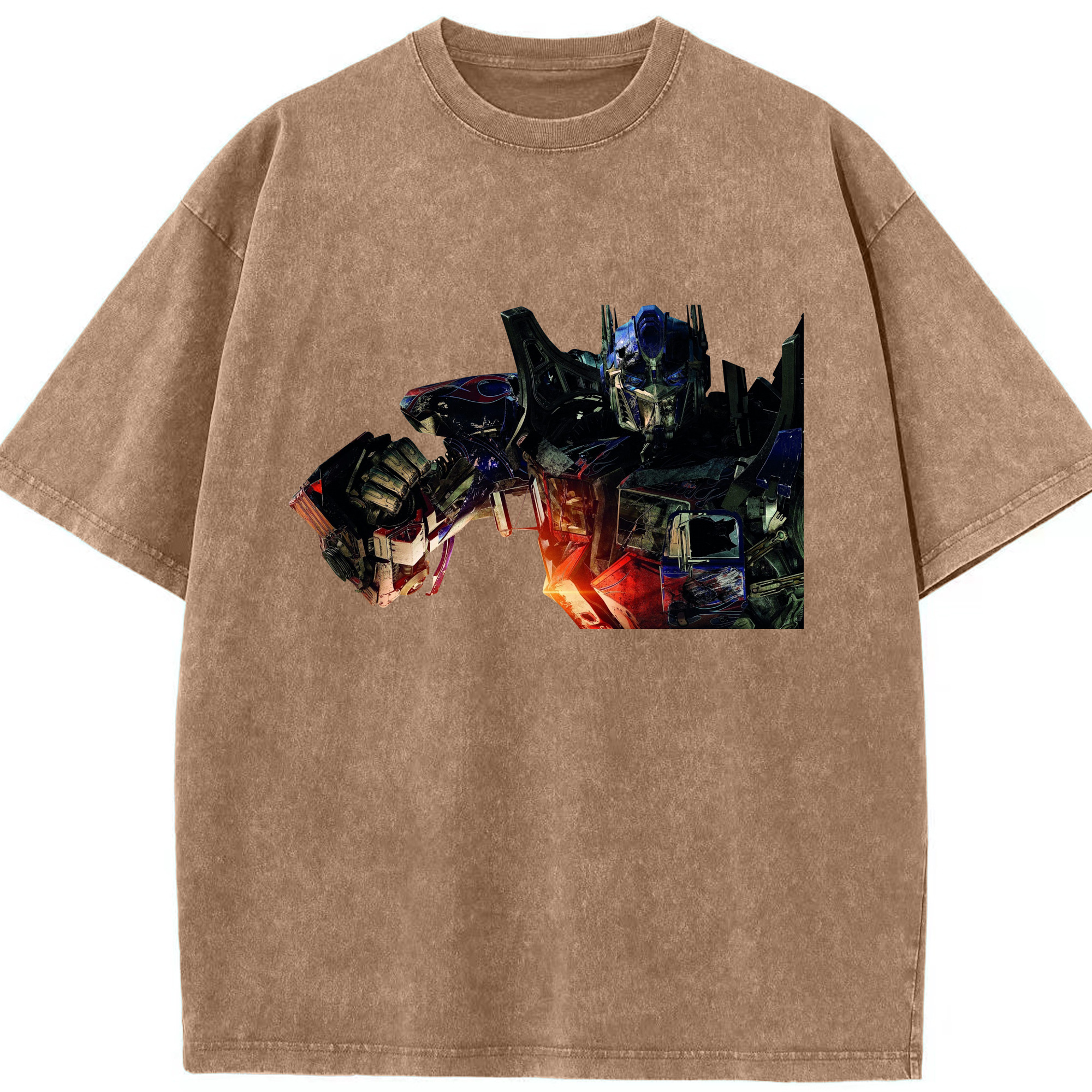 （画像用）  綿100% ヴィンテージ風 半袖Tシャツ（フロントプリント）