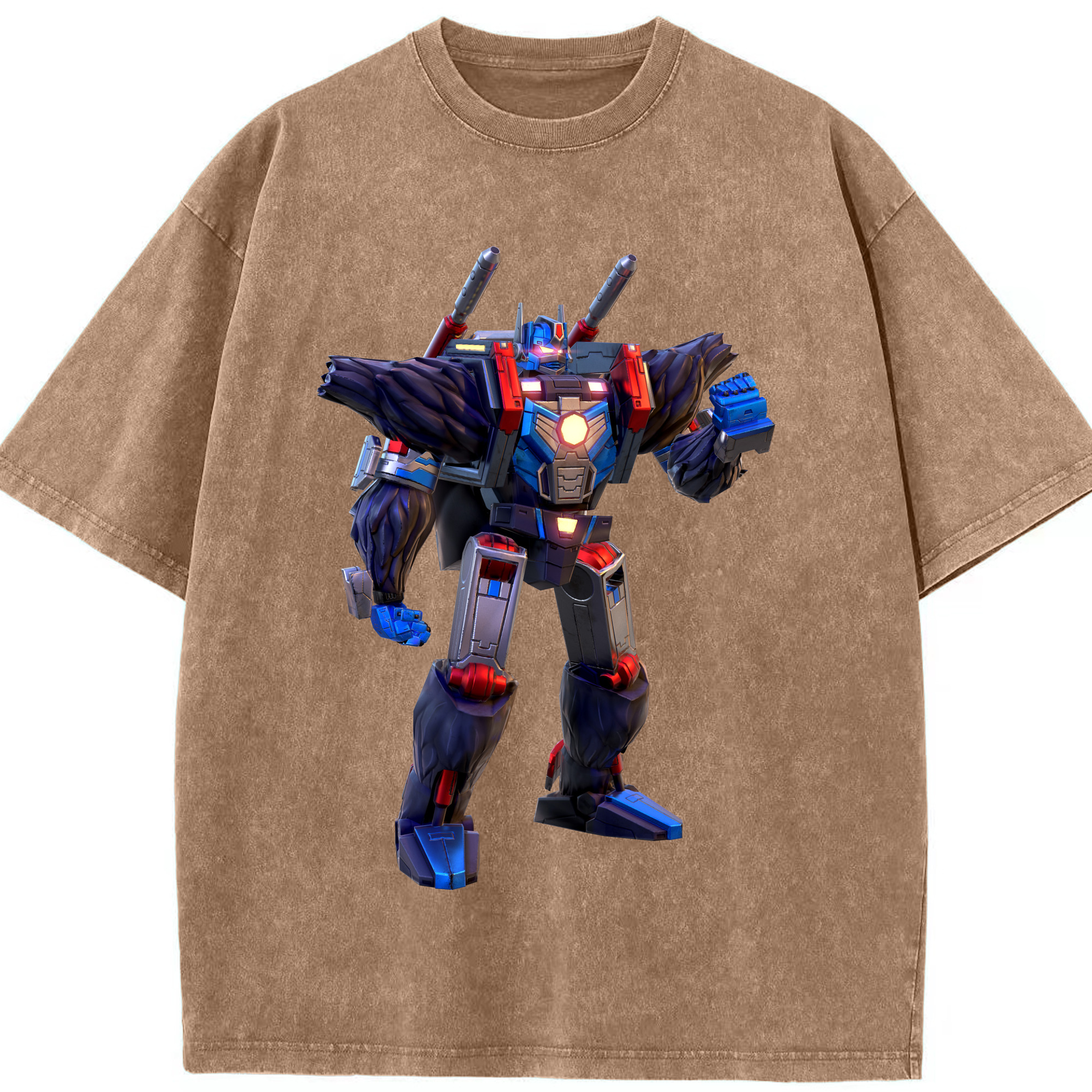 （画像用）  綿100% ヴィンテージ風 半袖Tシャツ（フロントプリント）