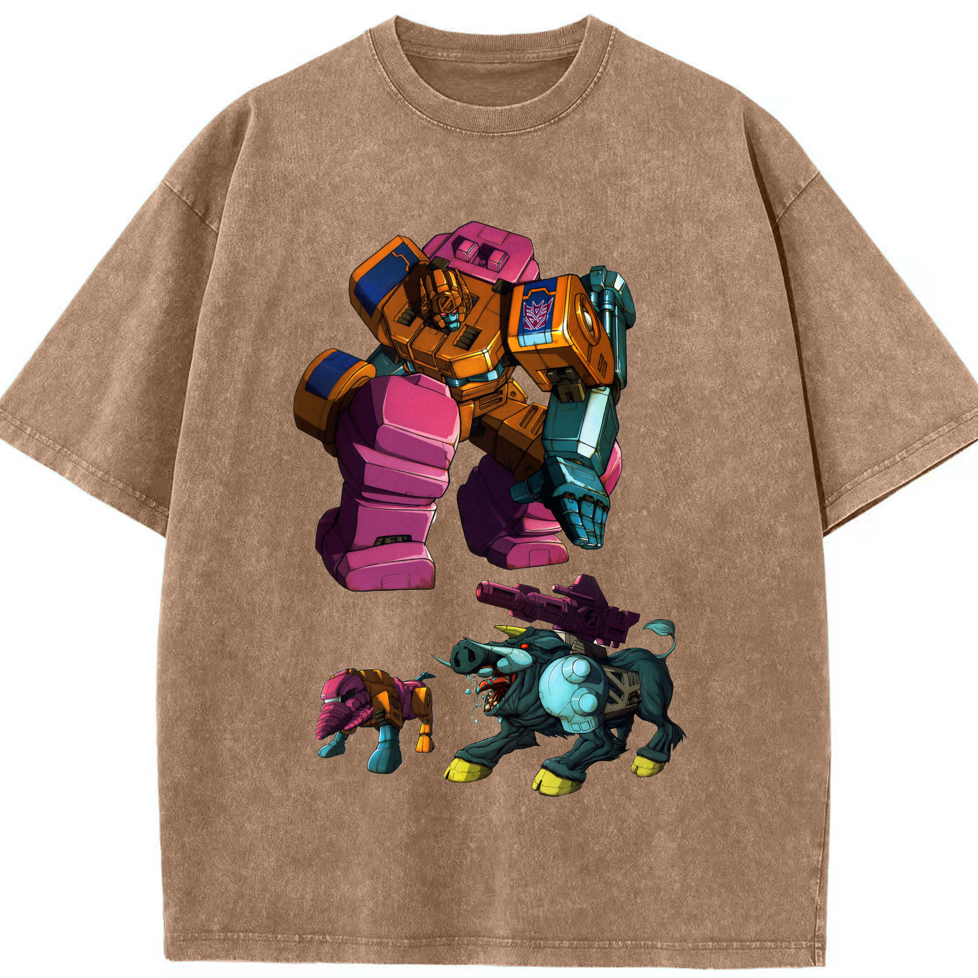 （画像用）  綿100% ヴィンテージ風 半袖Tシャツ（フロントプリント）