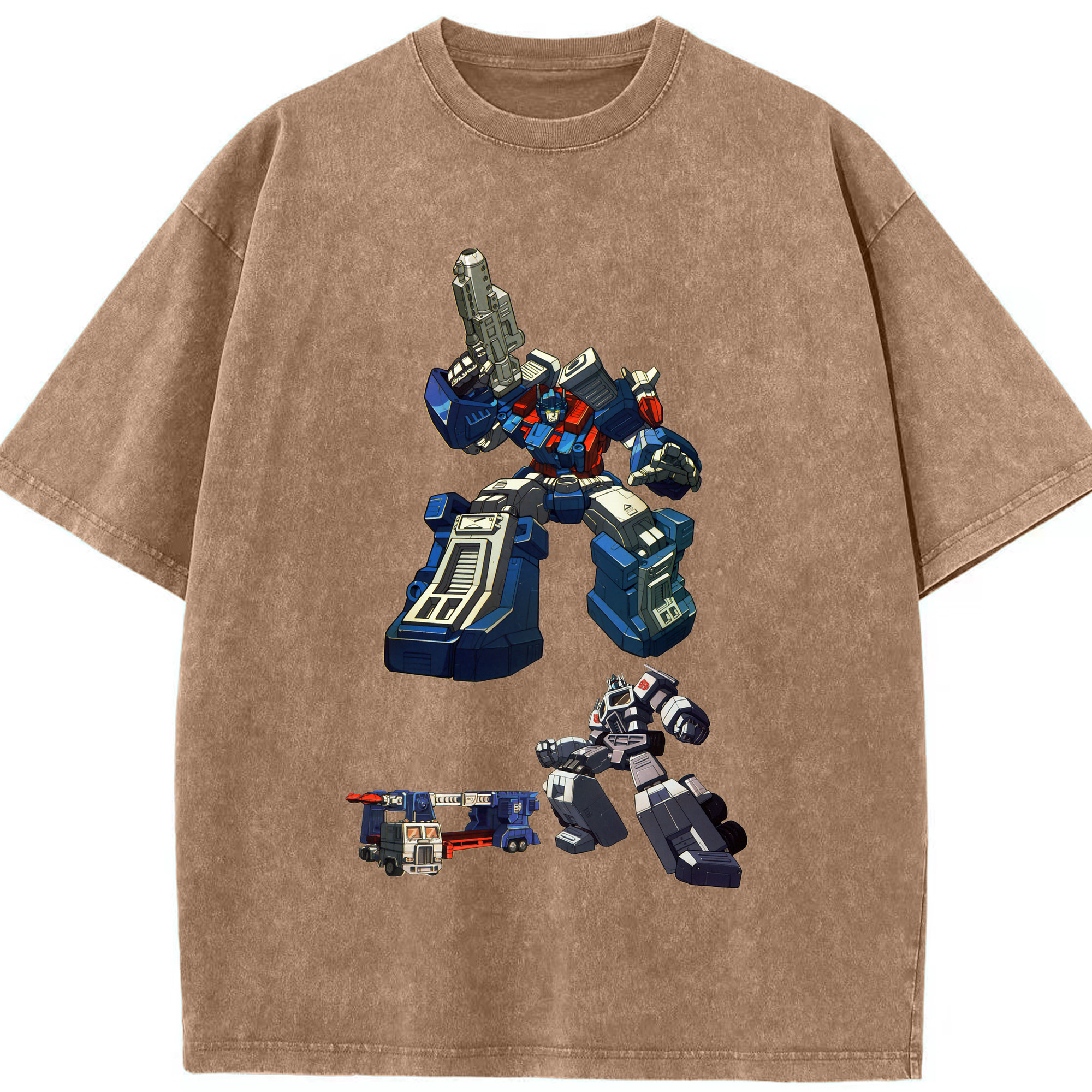 （画像用）  綿100% ヴィンテージ風 半袖Tシャツ（フロントプリント）