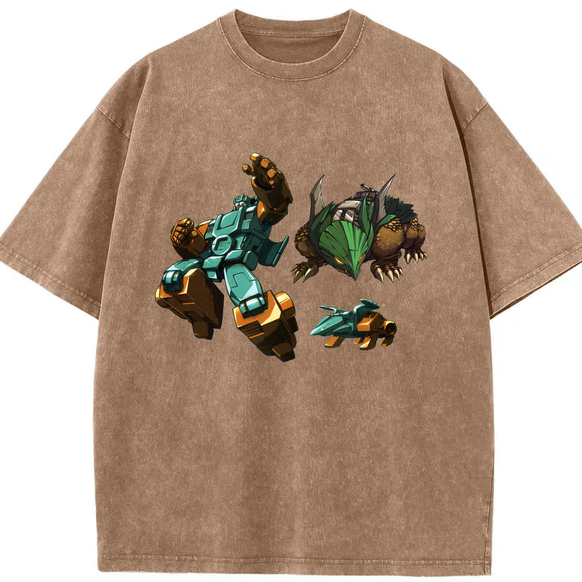 （画像用）  綿100% ヴィンテージ風 半袖Tシャツ（フロントプリント）