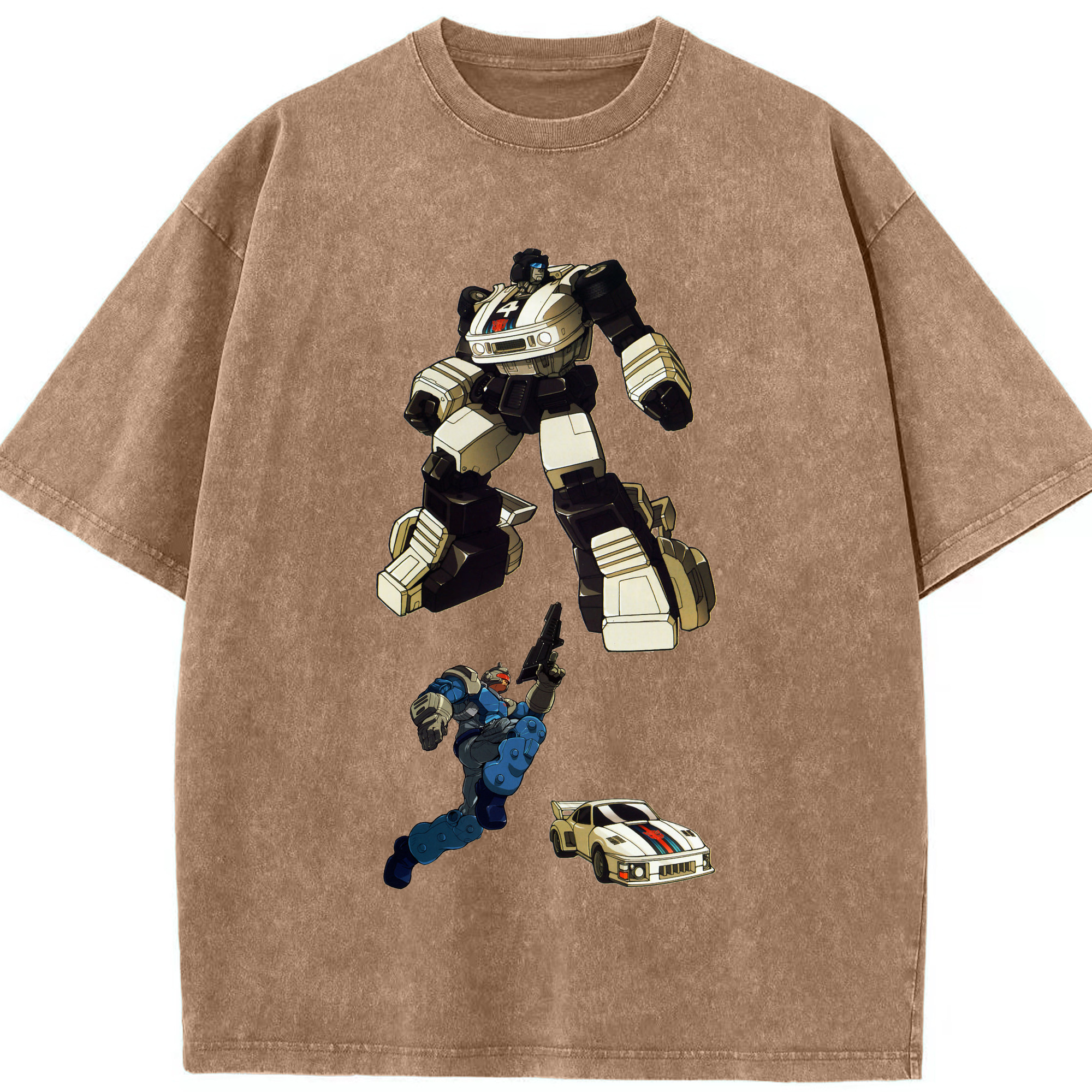 （画像用）  綿100% ヴィンテージ風 半袖Tシャツ（フロントプリント）