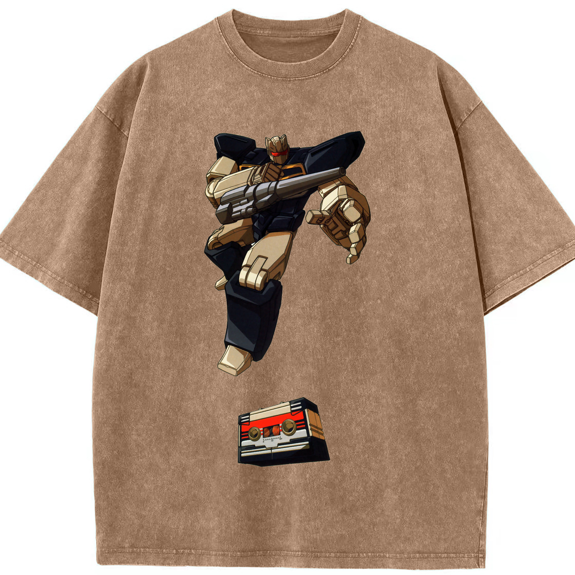 （画像用）  綿100% ヴィンテージ風 半袖Tシャツ（フロントプリント）