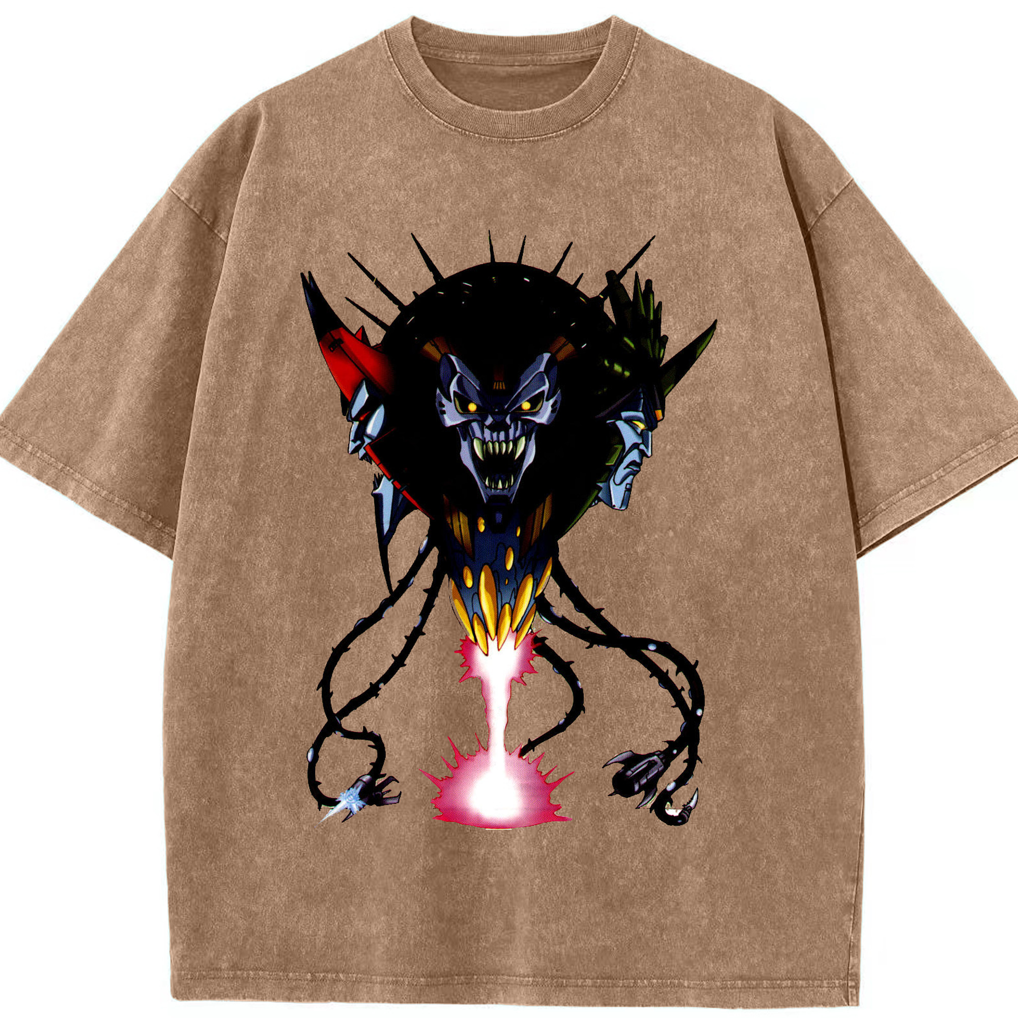 （画像用）  綿100% ヴィンテージ風 半袖Tシャツ（フロントプリント）