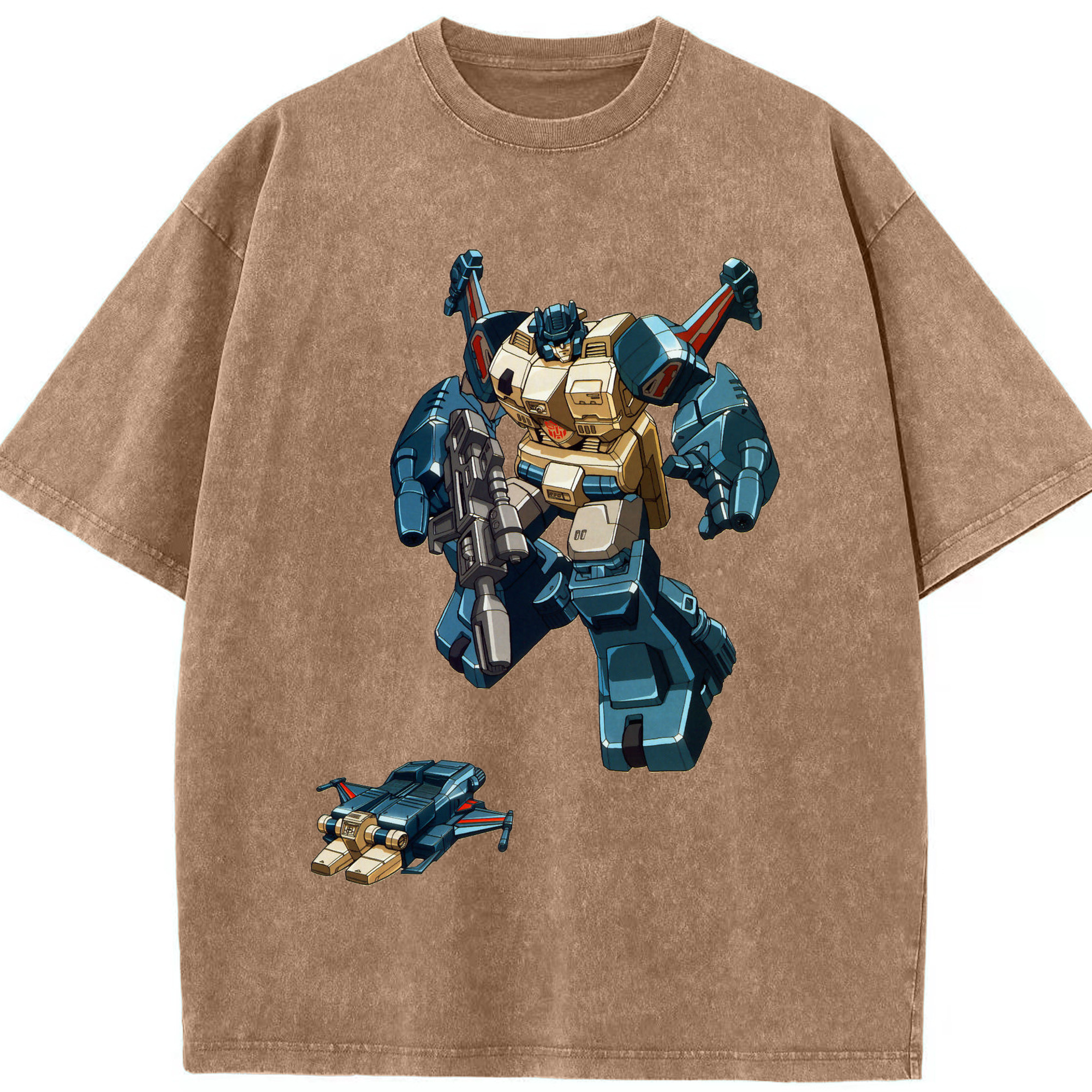 （画像用）  綿100% ヴィンテージ風 半袖Tシャツ（フロントプリント）