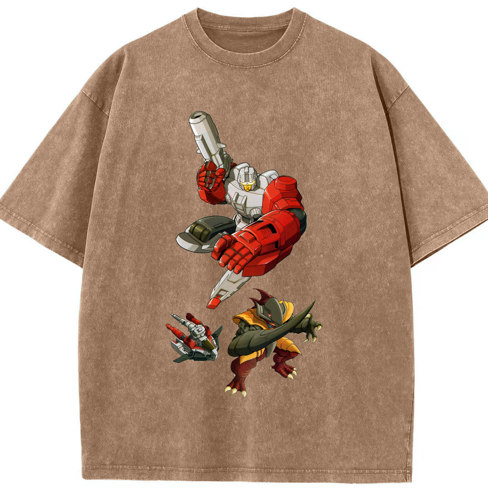 （画像用）  綿100% ヴィンテージ風 半袖Tシャツ（フロントプリント）