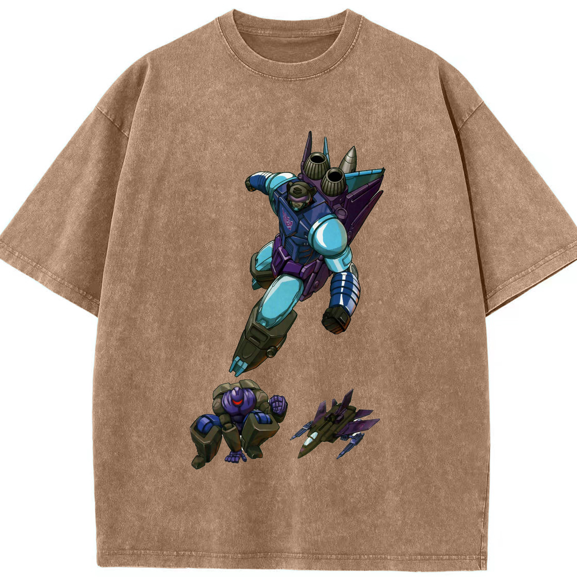 （画像用）  綿100% ヴィンテージ風 半袖Tシャツ（フロントプリント）