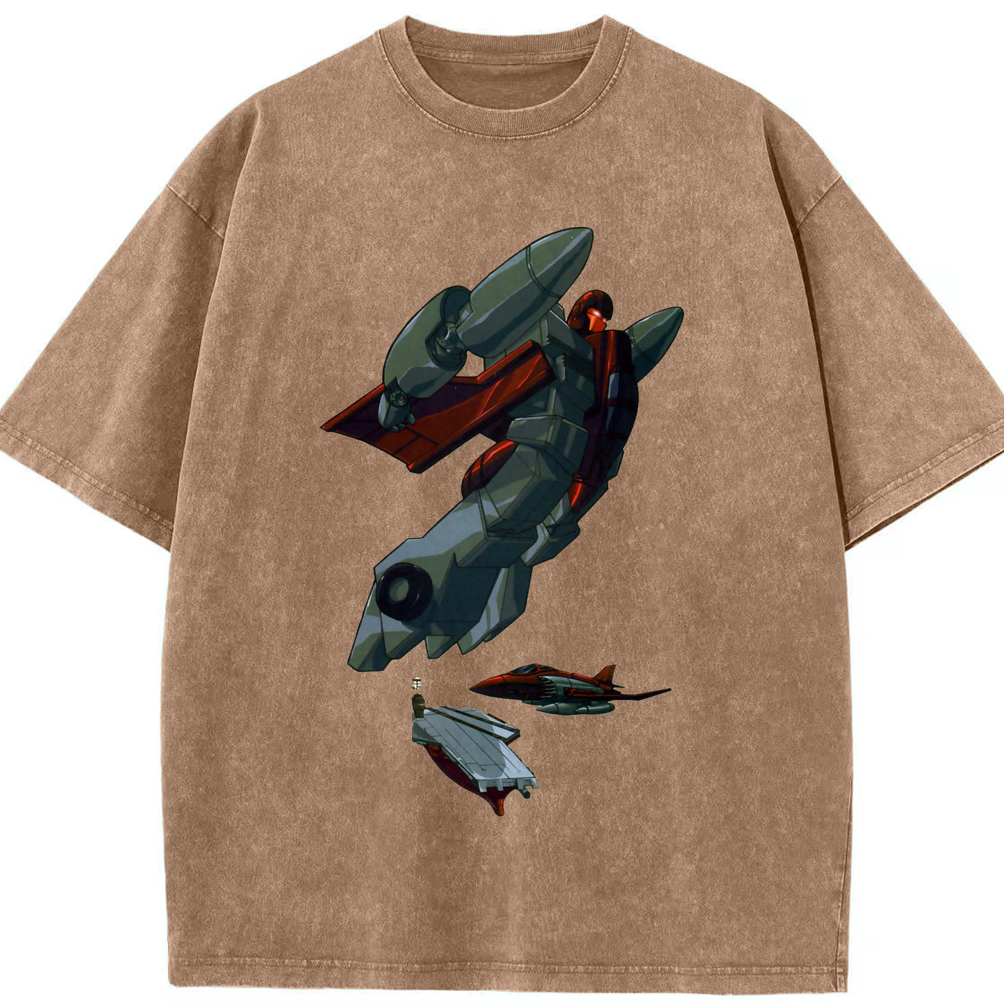 （画像用）  綿100% ヴィンテージ風 半袖Tシャツ（フロントプリント）