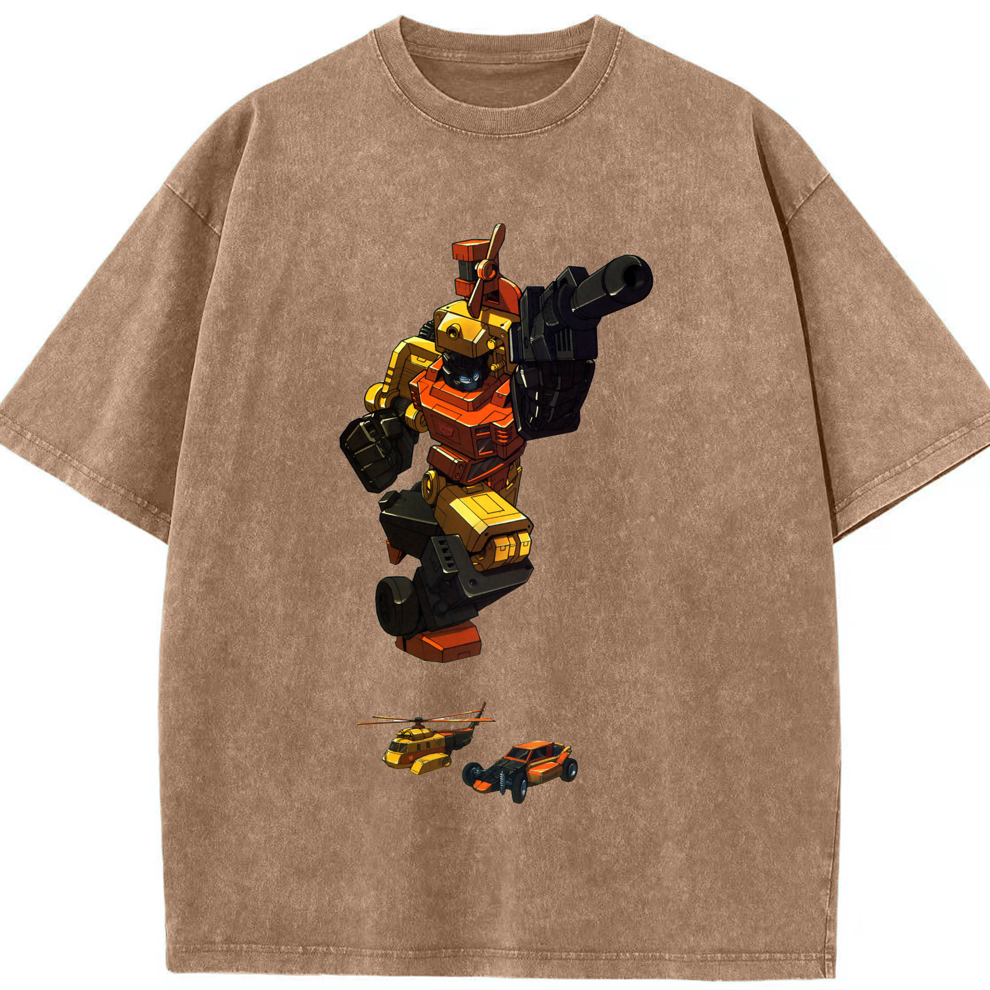 （画像用）  綿100% ヴィンテージ風 半袖Tシャツ（フロントプリント）