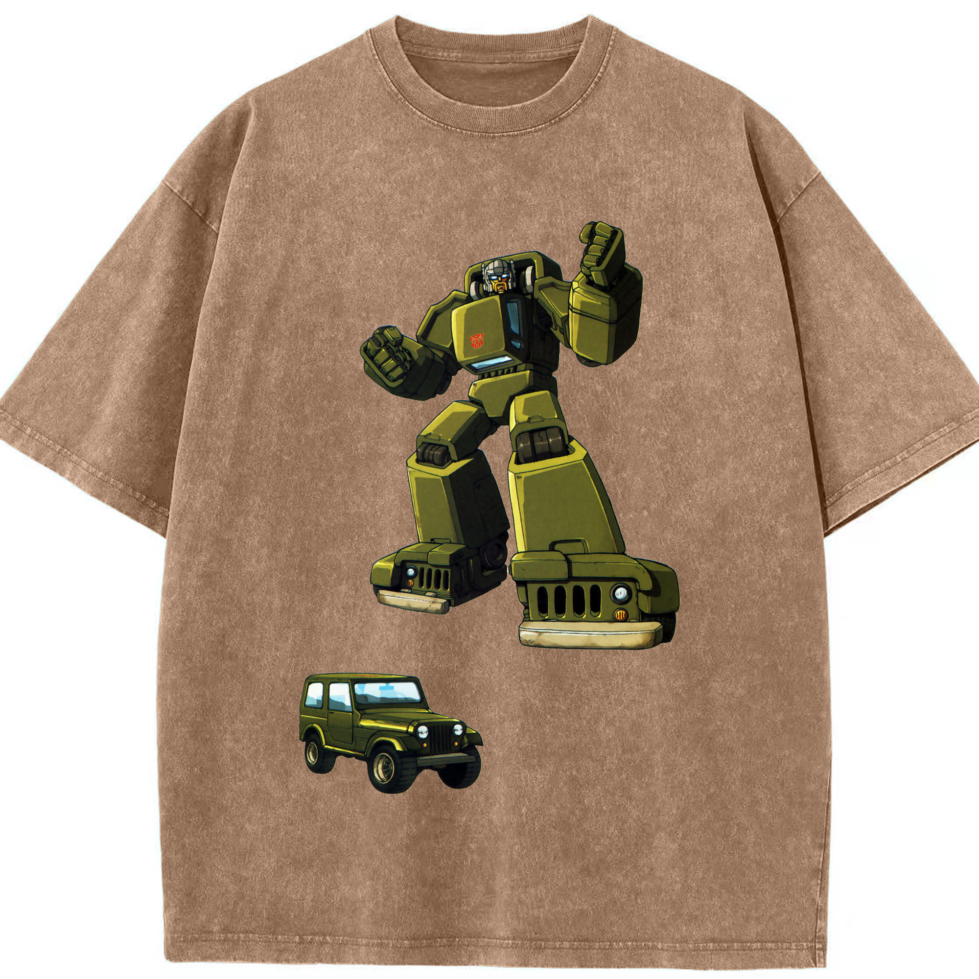 （画像用）  綿100% ヴィンテージ風 半袖Tシャツ（フロントプリント）