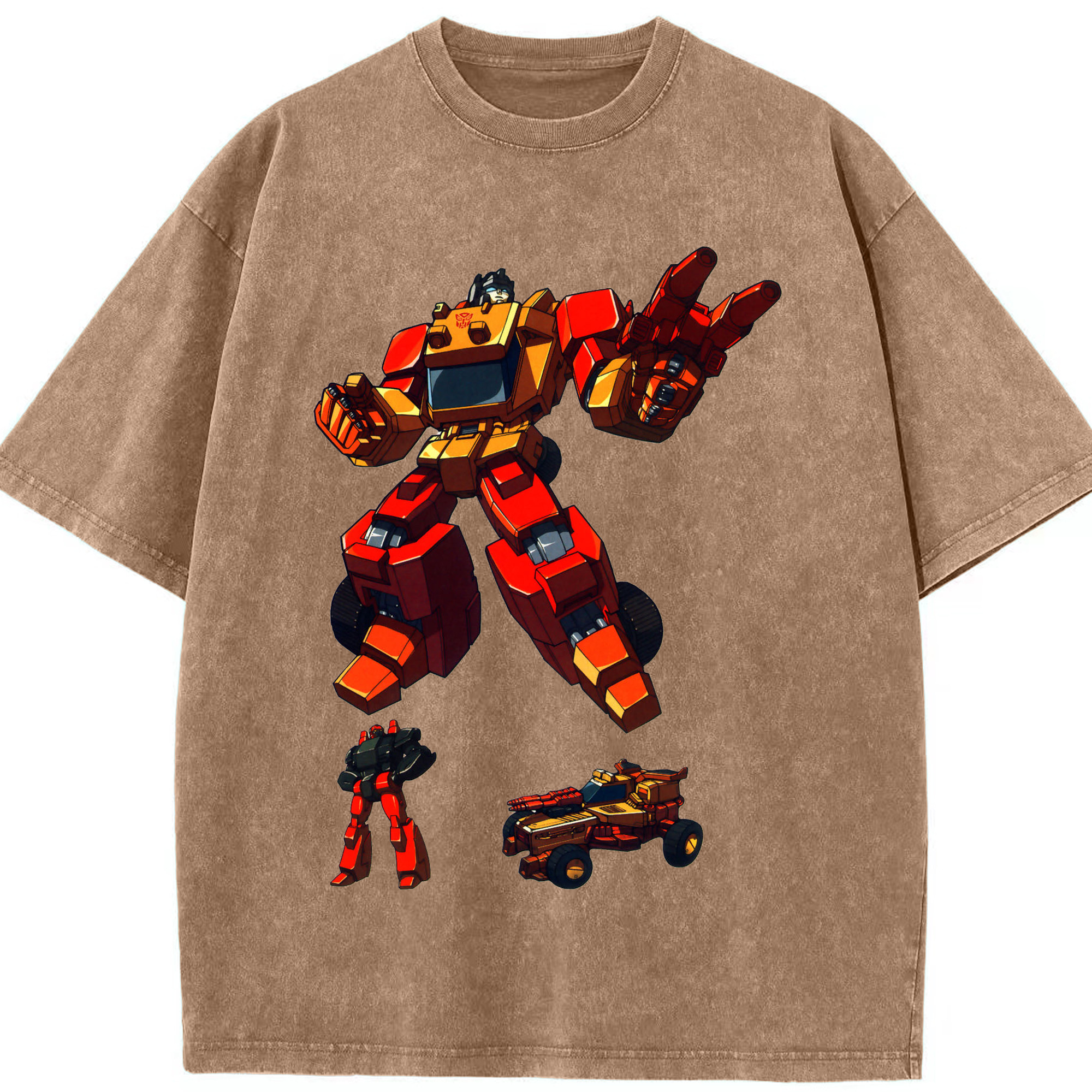 （画像用）  綿100% ヴィンテージ風 半袖Tシャツ（フロントプリント）
