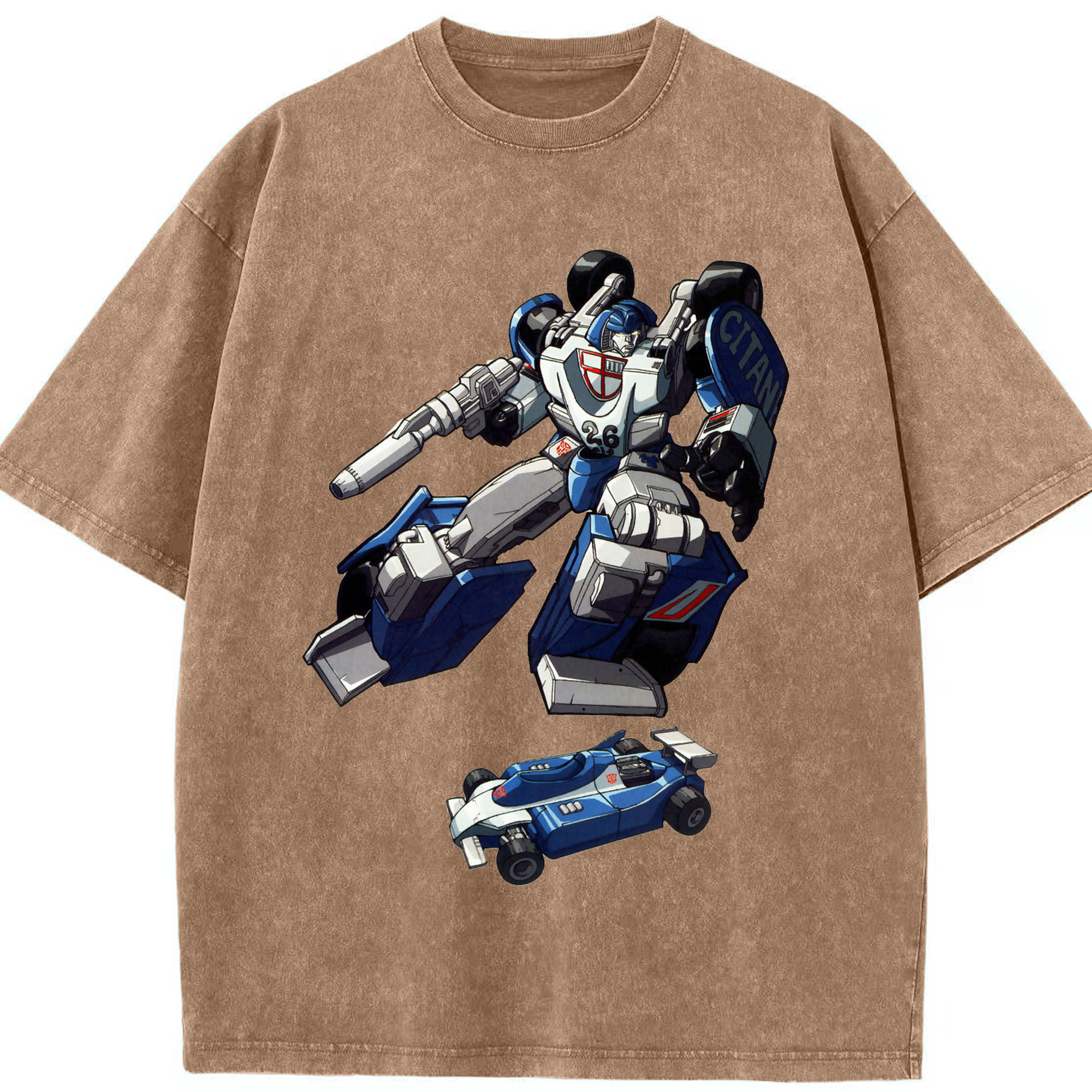 （画像用）  綿100% ヴィンテージ風 半袖Tシャツ（フロントプリント）