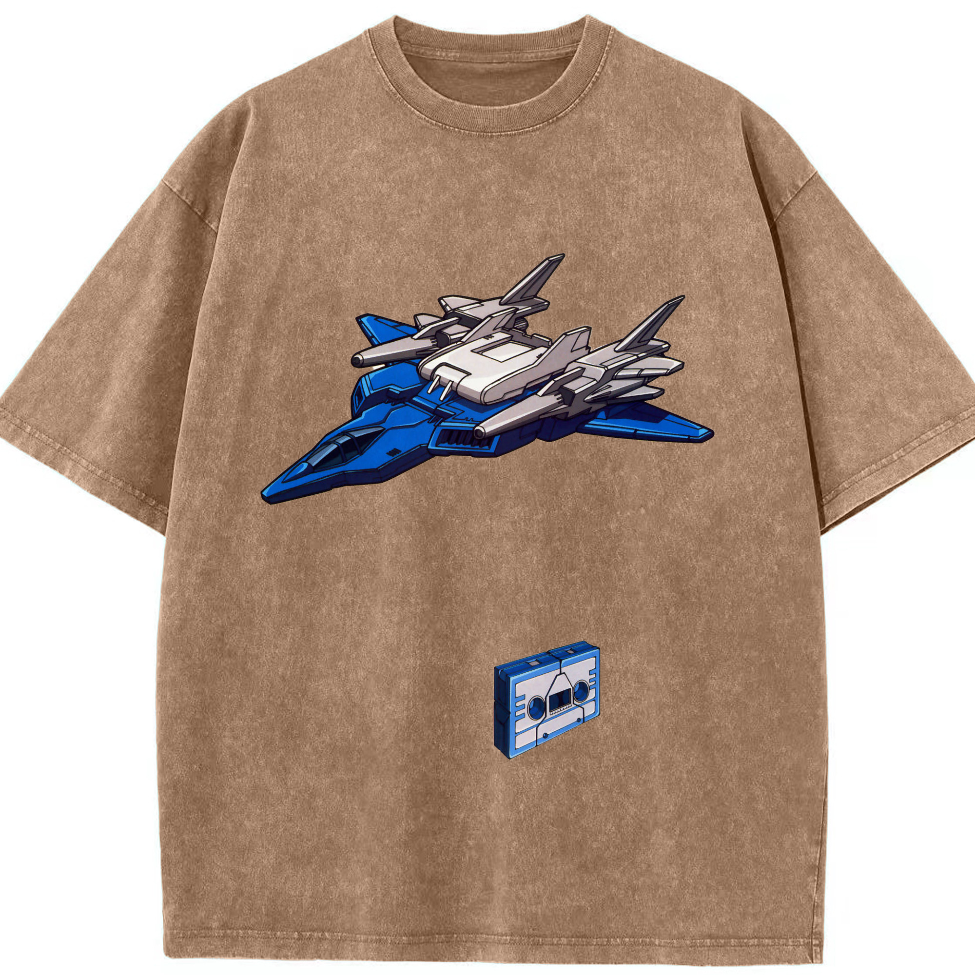 （画像用）  綿100% ヴィンテージ風 半袖Tシャツ（フロントプリント）