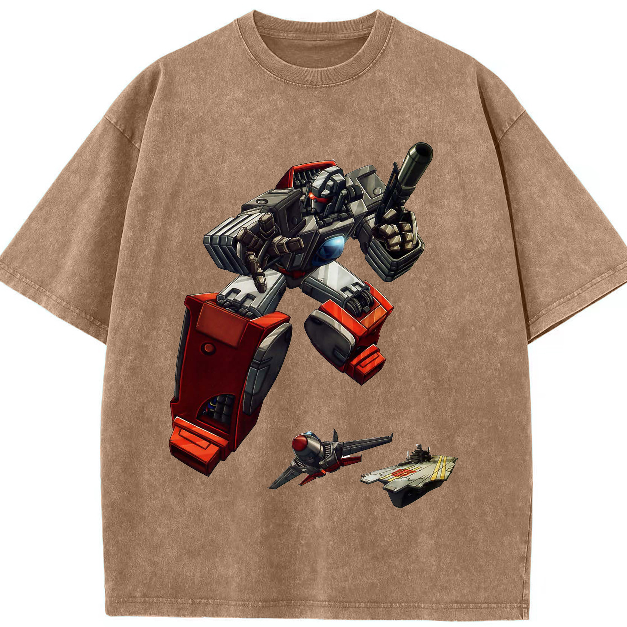 （画像用）  綿100% ヴィンテージ風 半袖Tシャツ（フロントプリント）