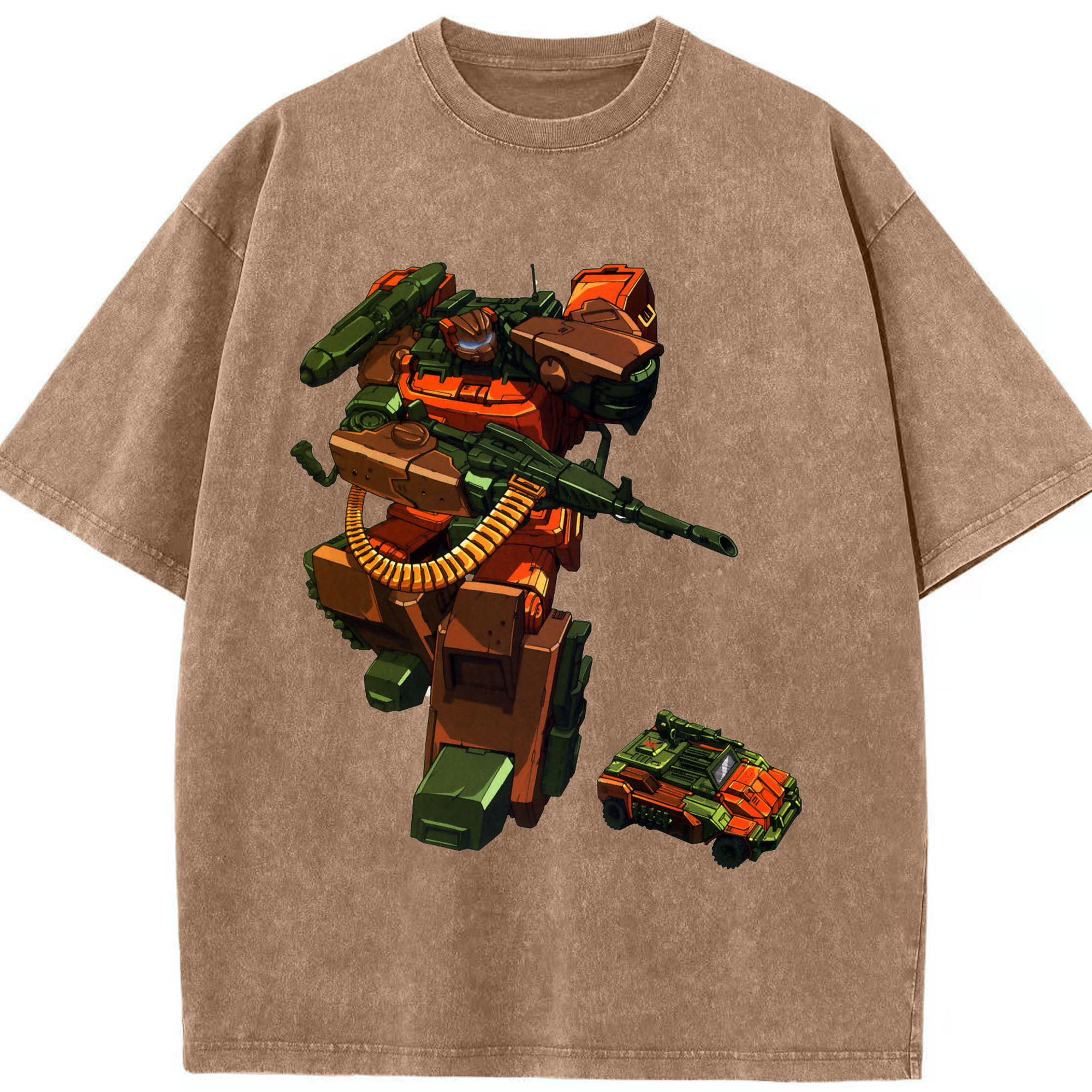 （画像用）  綿100% ヴィンテージ風 半袖Tシャツ（フロントプリント）