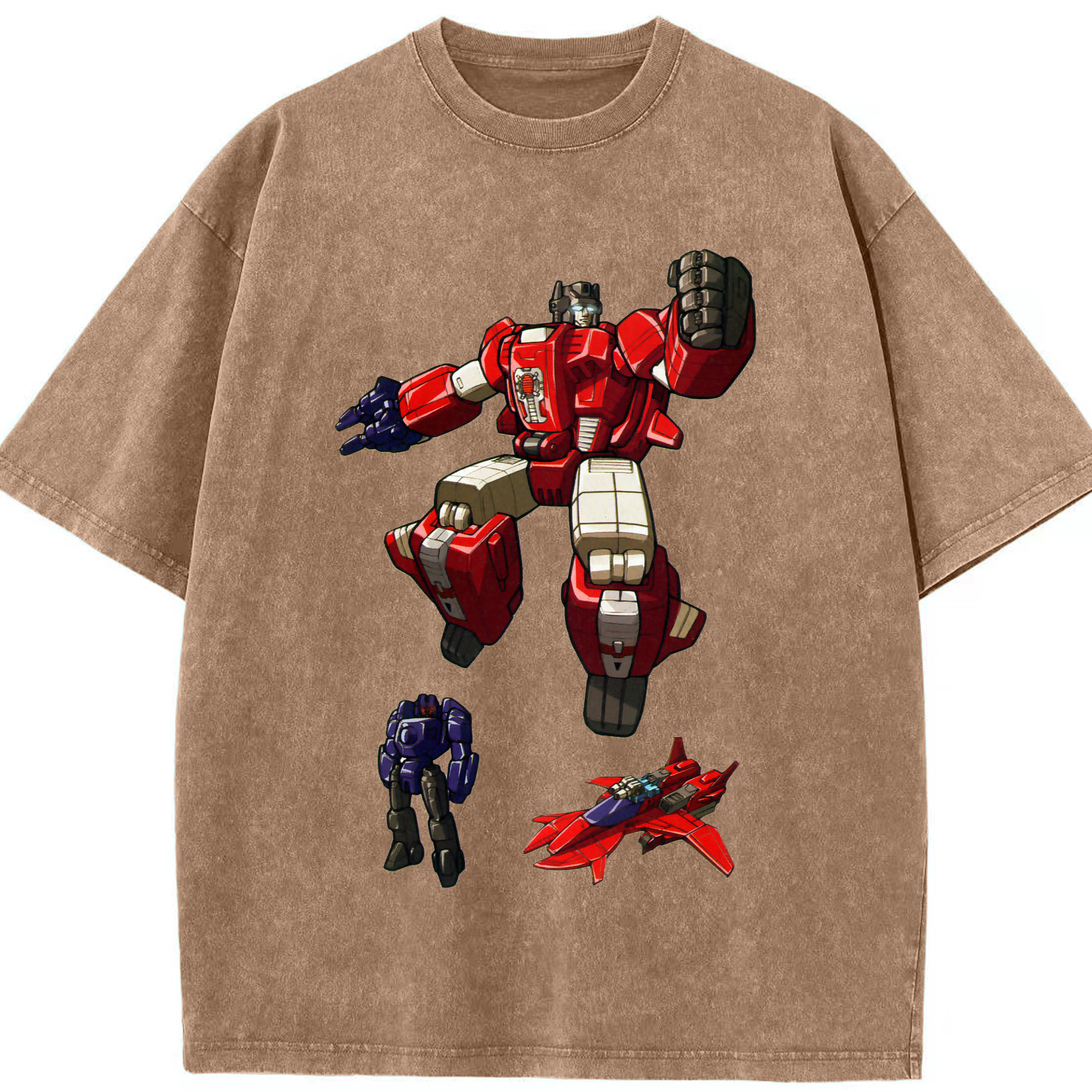 （画像用）  綿100% ヴィンテージ風 半袖Tシャツ（フロントプリント）