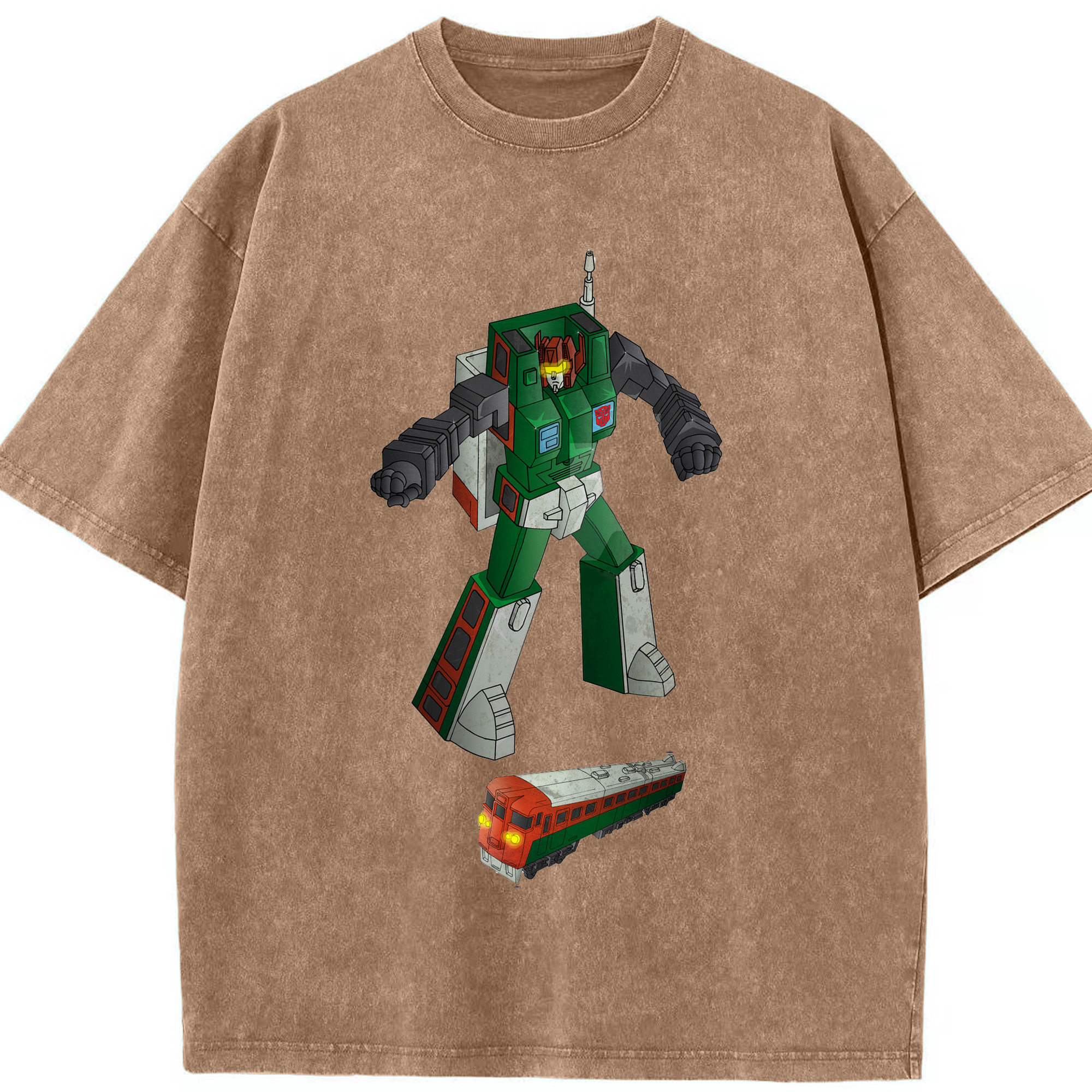 （画像用）  綿100% ヴィンテージ風 半袖Tシャツ（フロントプリント）