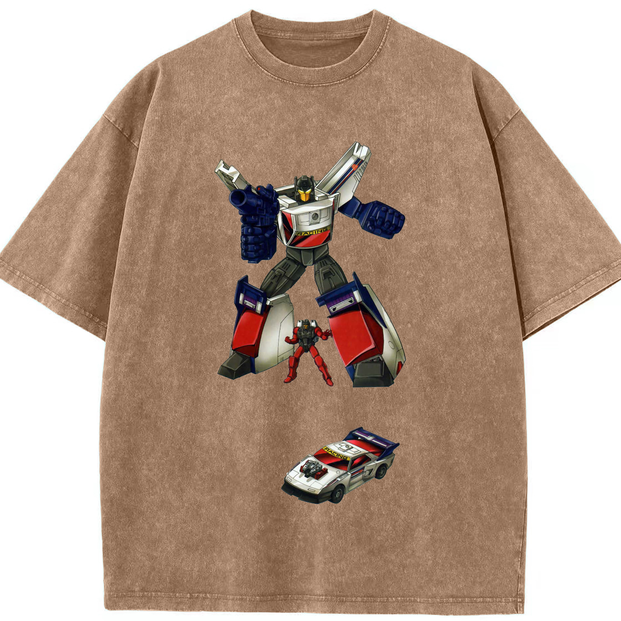 （画像用）  綿100% ヴィンテージ風 半袖Tシャツ（フロントプリント）