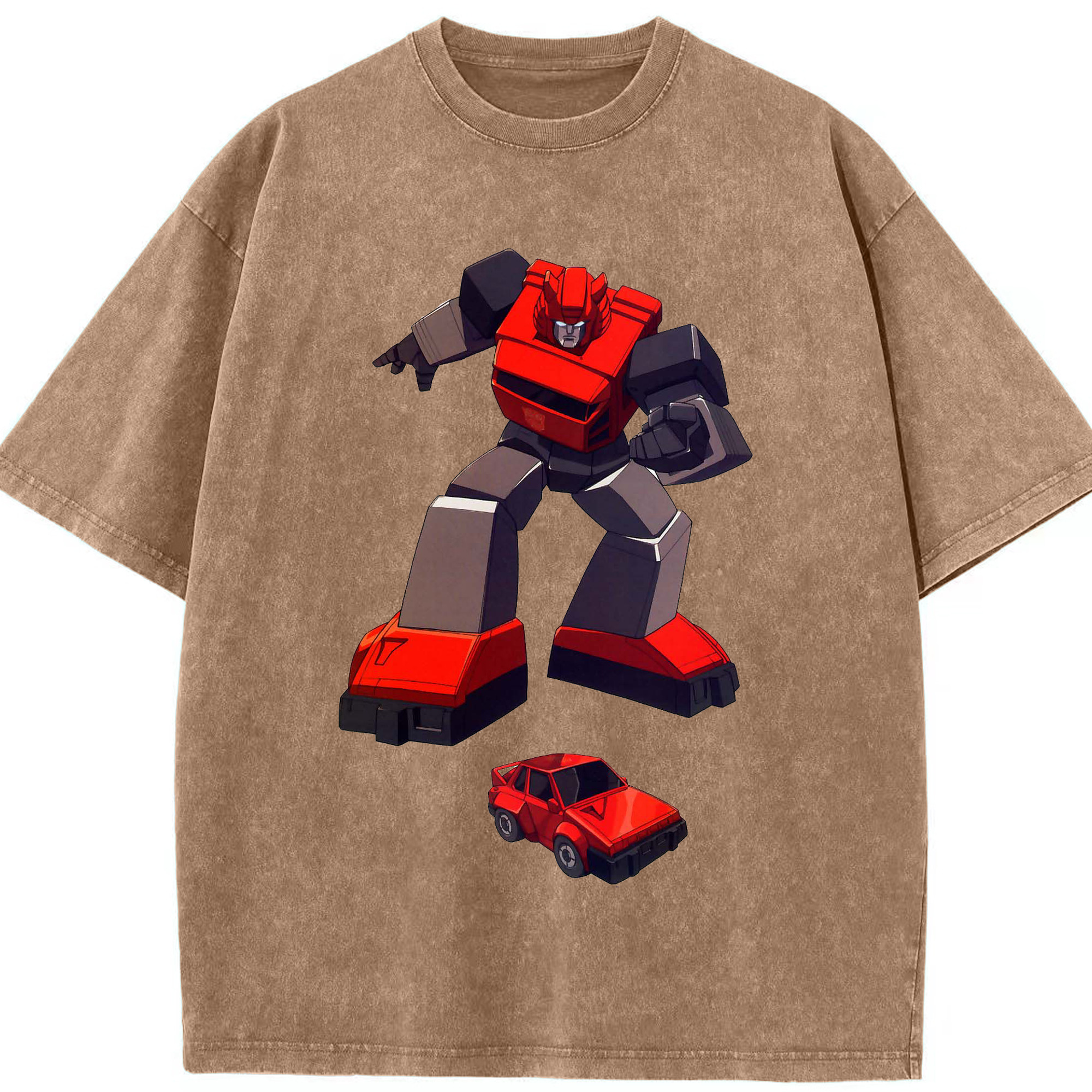 （画像用）  綿100% ヴィンテージ風 半袖Tシャツ（フロントプリント）