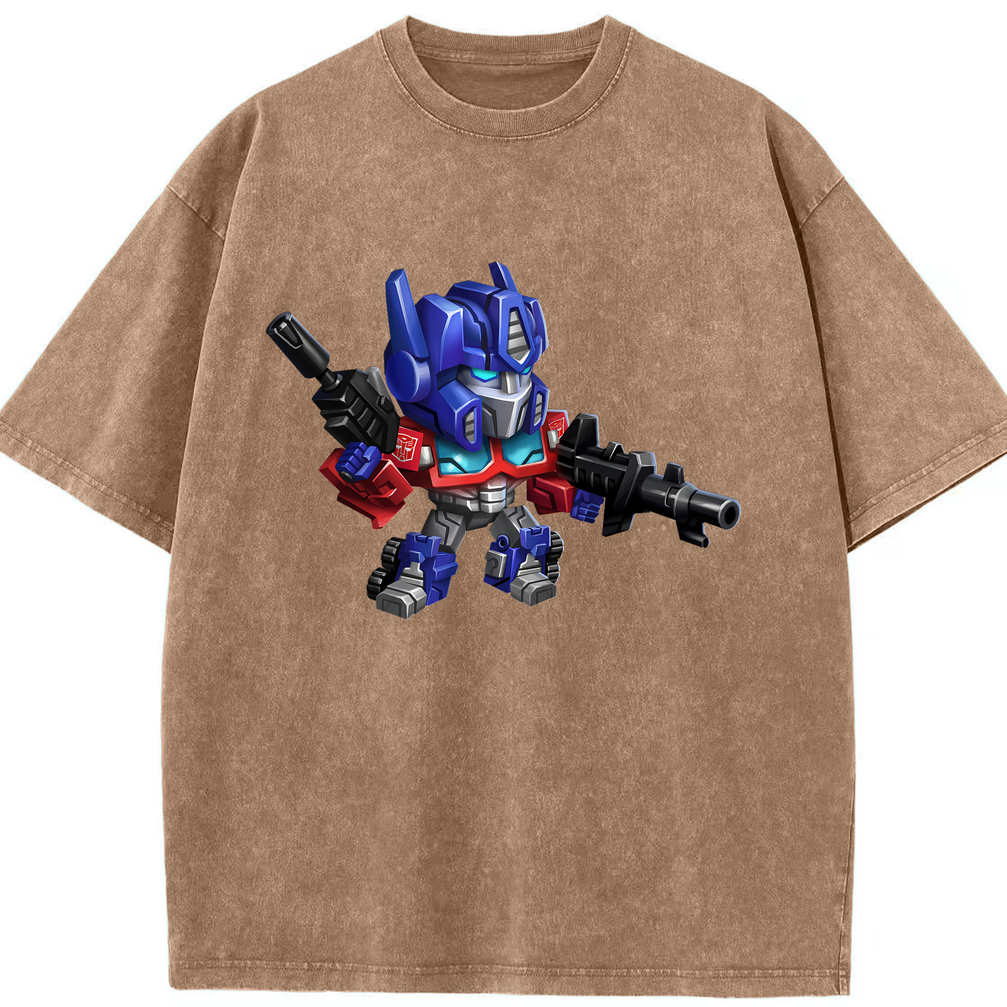 （画像用）  綿100% ヴィンテージ風 半袖Tシャツ（フロントプリント）