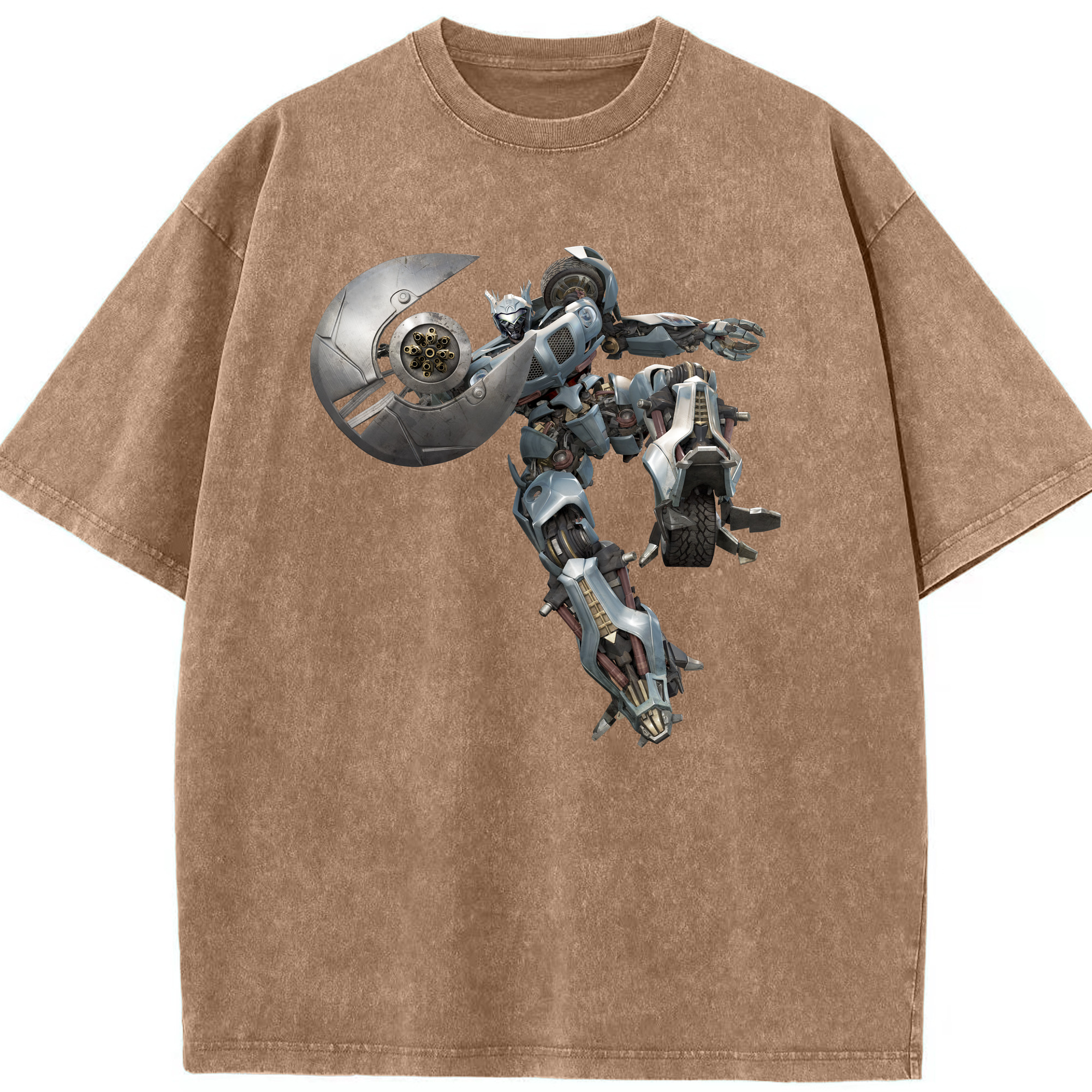 （画像用）  綿100% ヴィンテージ風 半袖Tシャツ（フロントプリント）