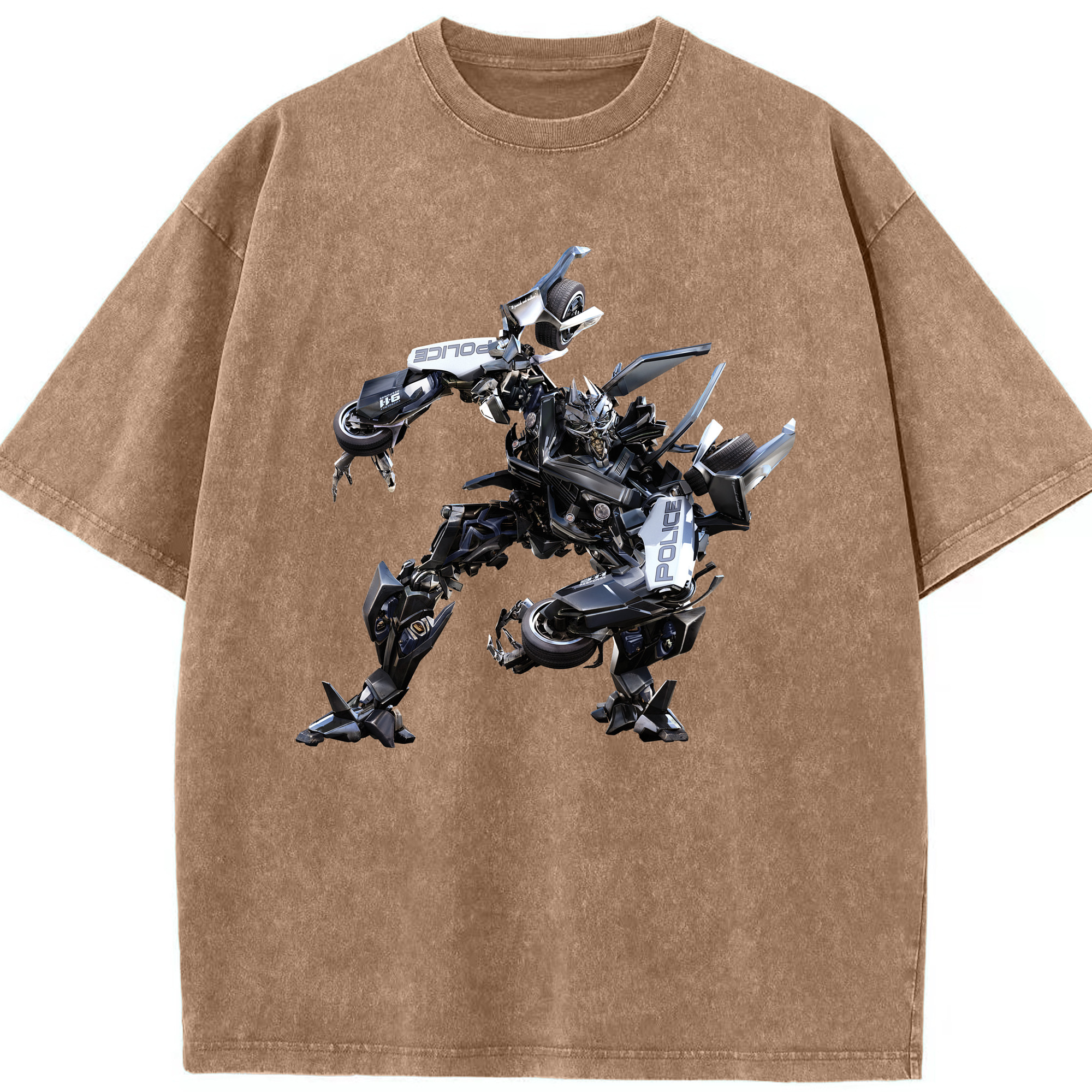 （画像用）  綿100% ヴィンテージ風 半袖Tシャツ（フロントプリント）