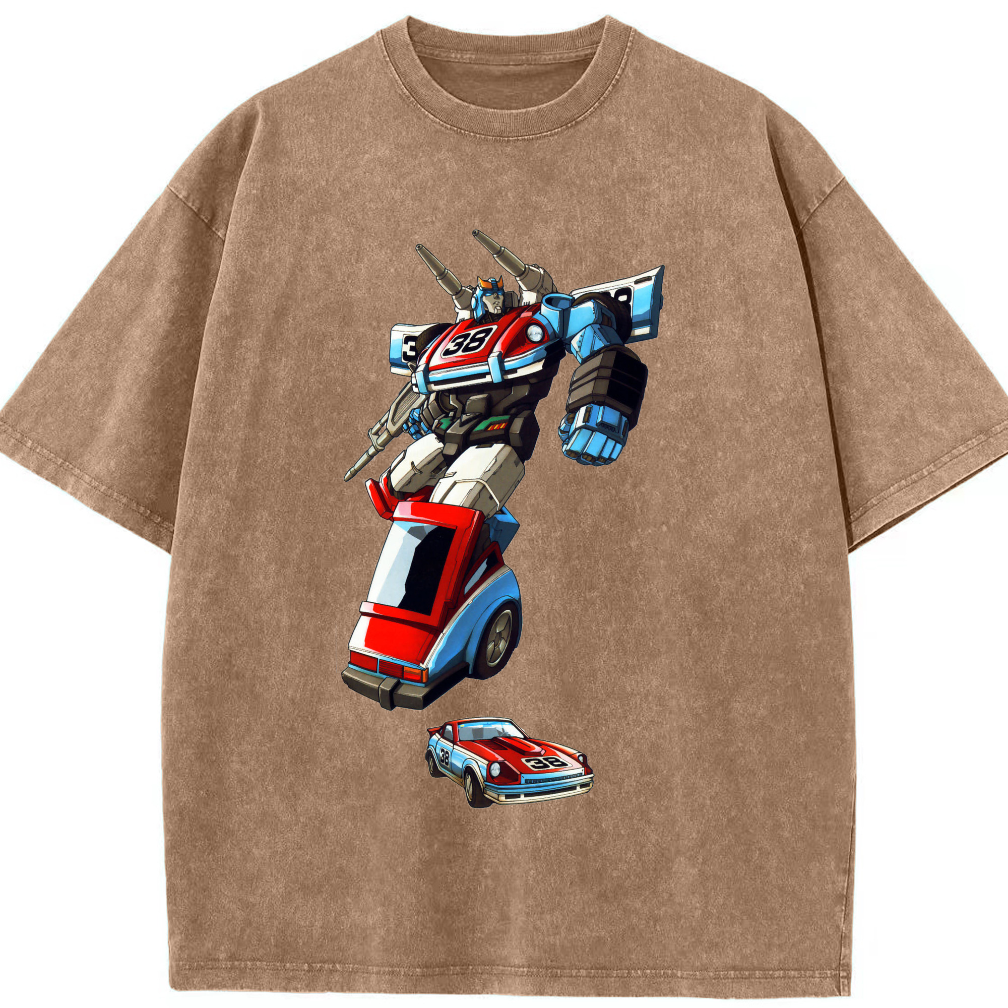 （画像用）  綿100% ヴィンテージ風 半袖Tシャツ（フロントプリント）