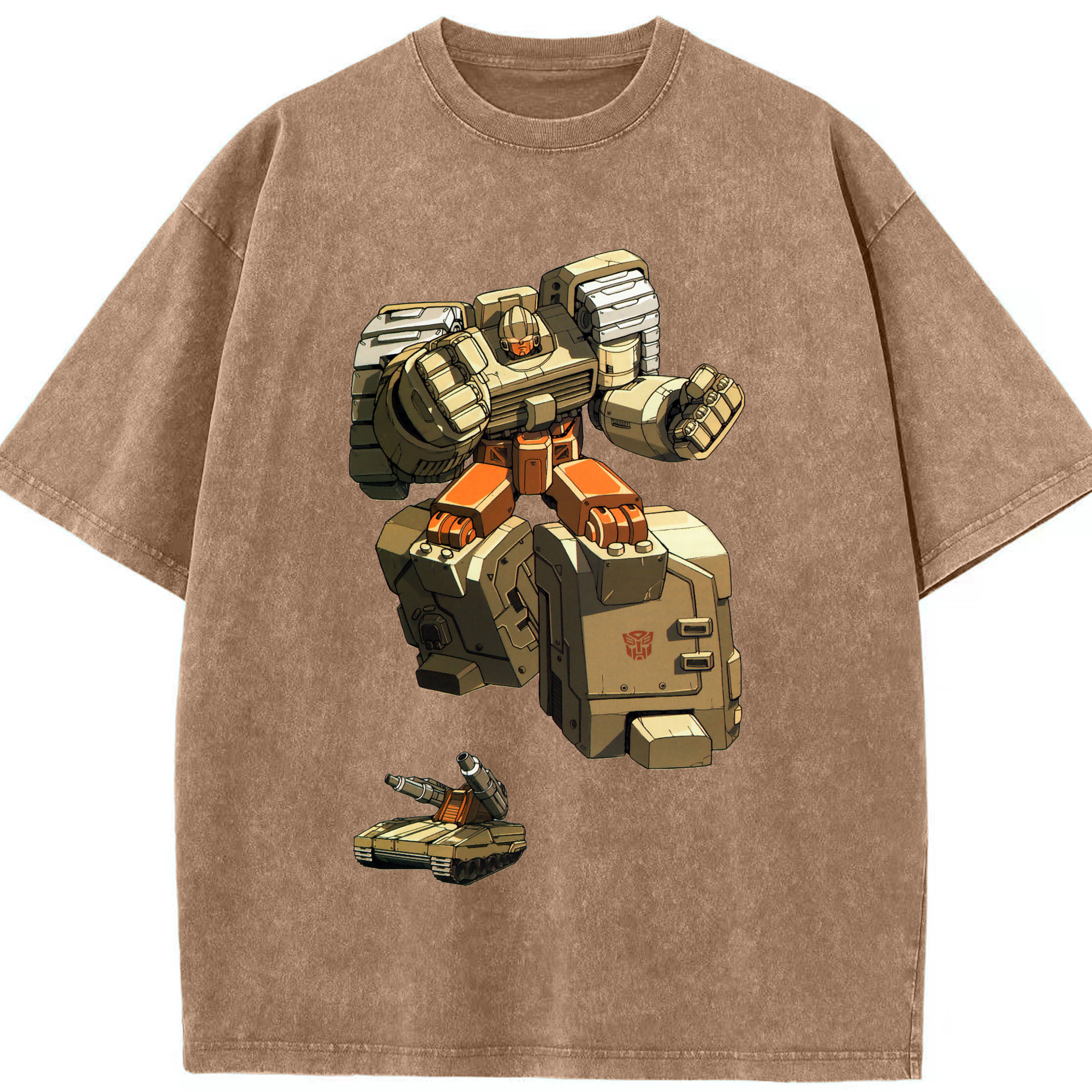 （画像用）  綿100% ヴィンテージ風 半袖Tシャツ（フロントプリント）
