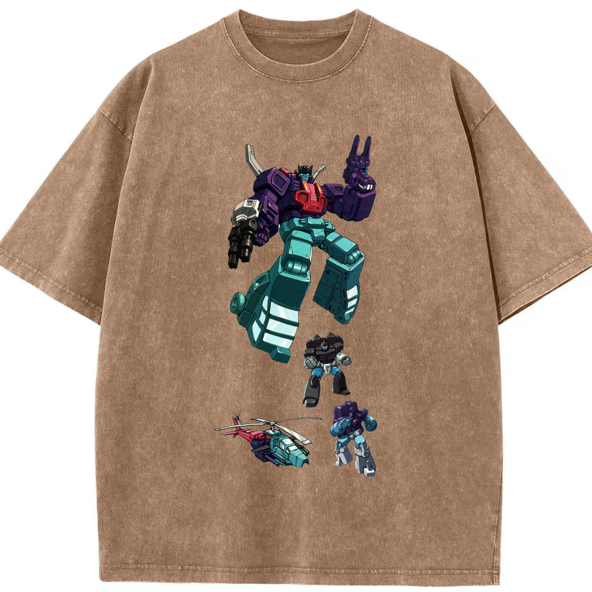 （画像用）  綿100% ヴィンテージ風 半袖Tシャツ（フロントプリント）