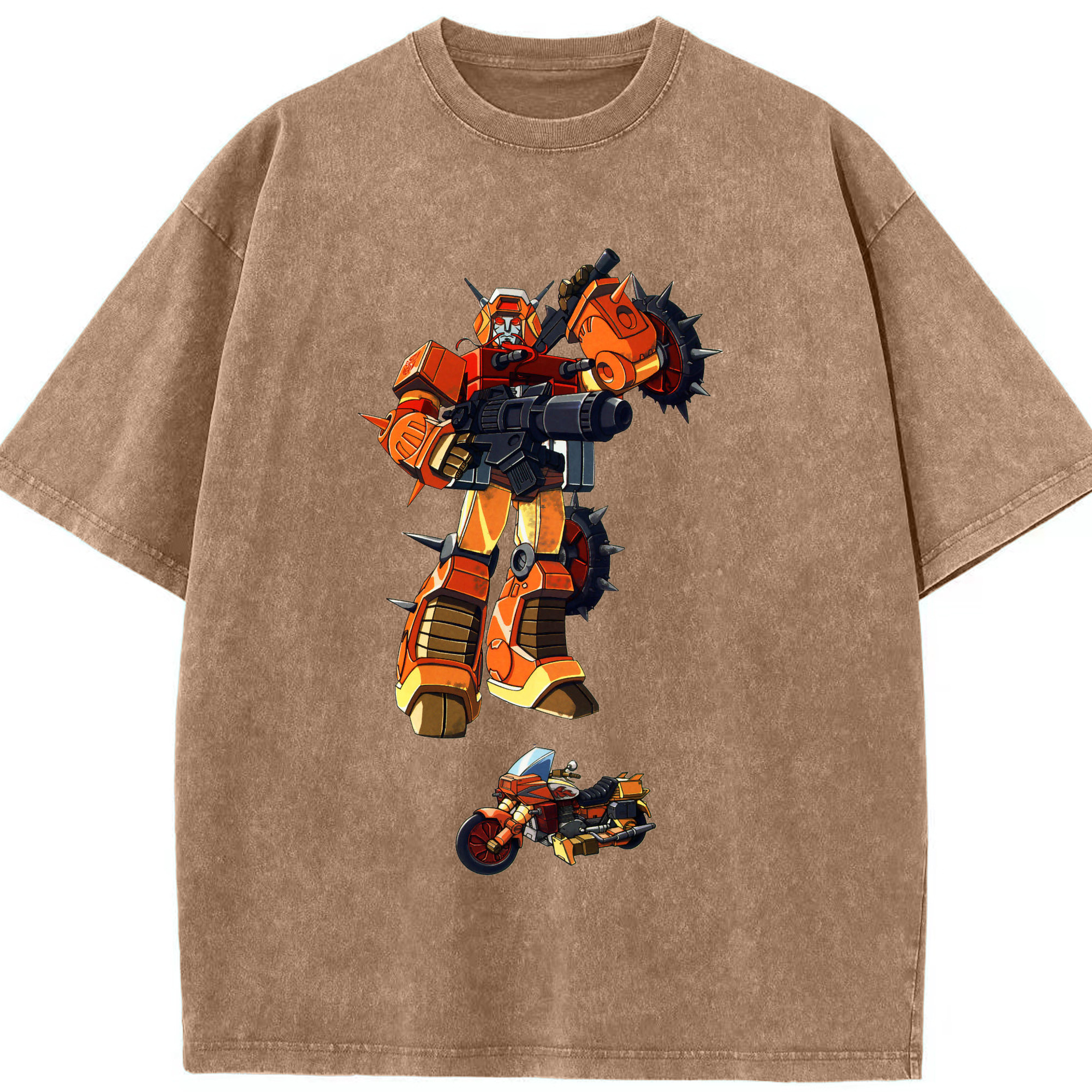 （画像用）  綿100% ヴィンテージ風 半袖Tシャツ（フロントプリント）