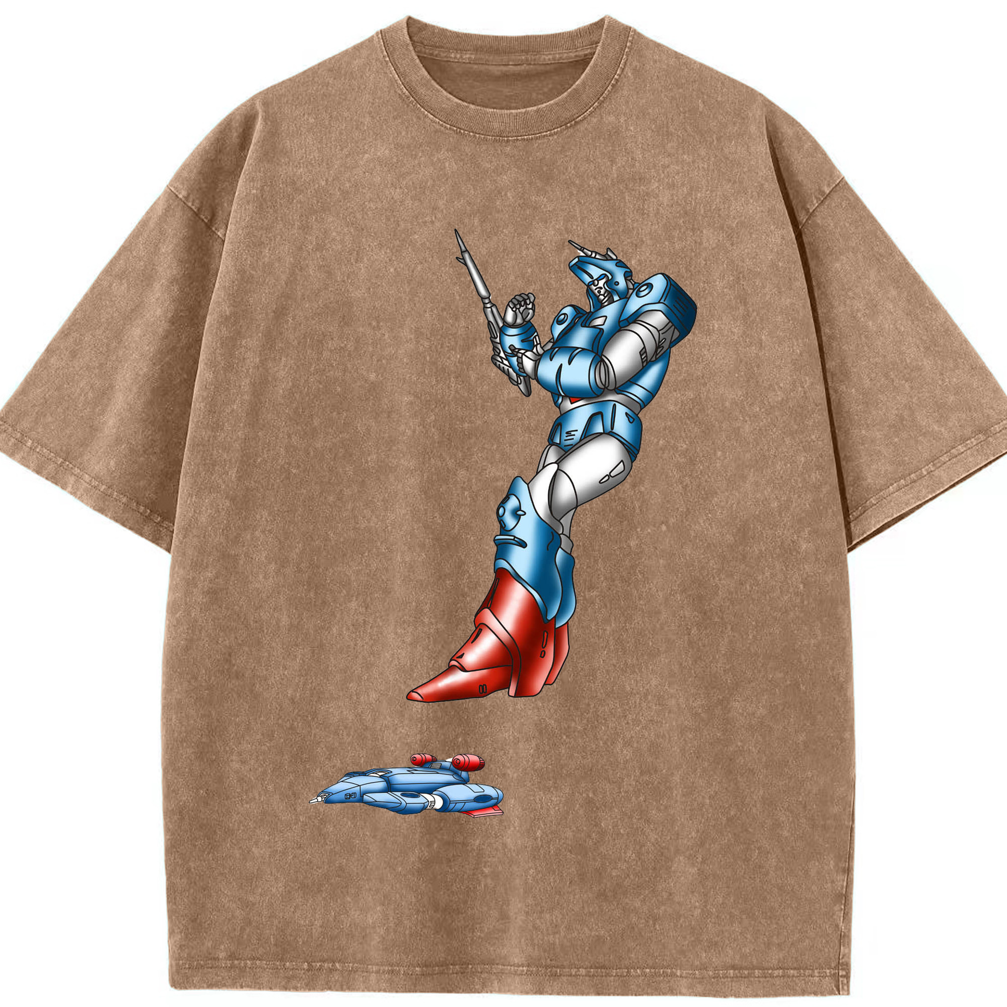 （画像用）  綿100% ヴィンテージ風 半袖Tシャツ（フロントプリント）