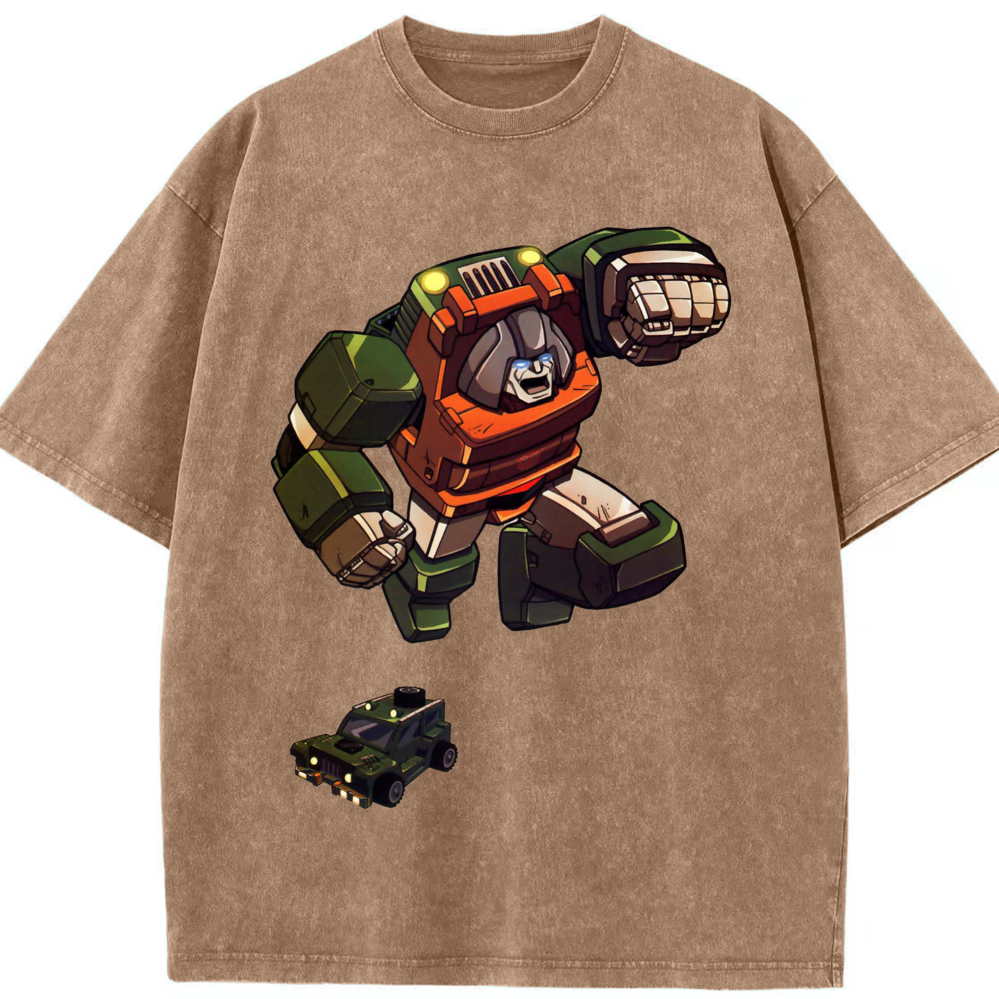 （画像用）  綿100% ヴィンテージ風 半袖Tシャツ（フロントプリント）