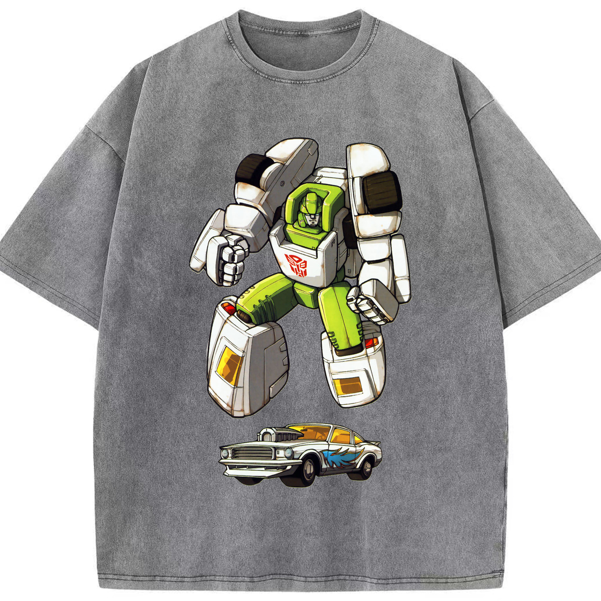 （画像用）  綿100% ヴィンテージ風 半袖Tシャツ（フロントプリント）