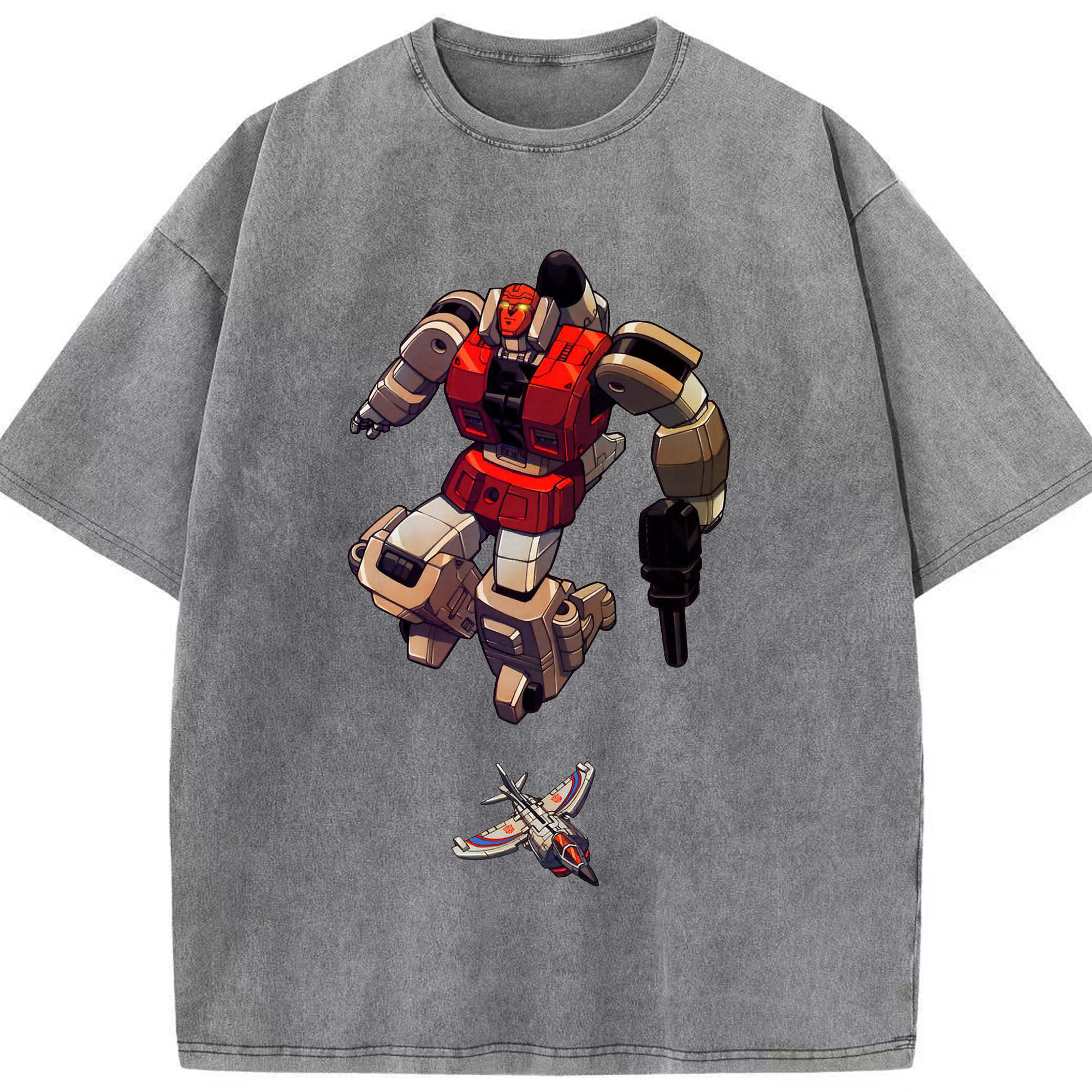 （画像用）  綿100% ヴィンテージ風 半袖Tシャツ（フロントプリント）