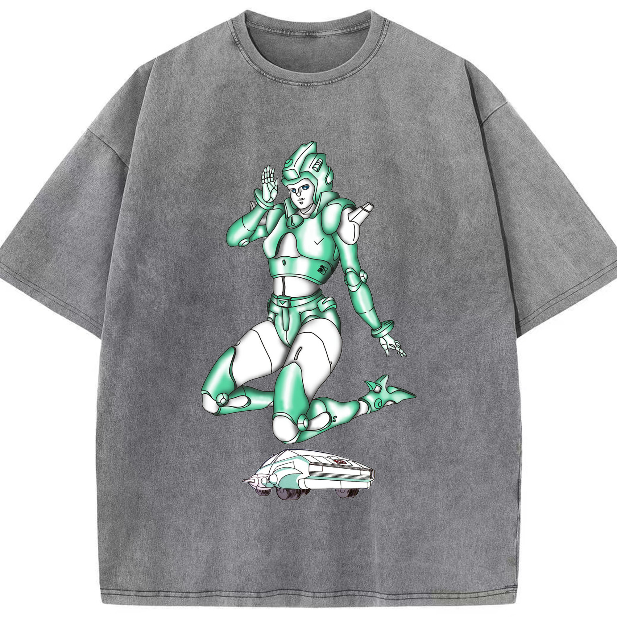 （画像用）  綿100% ヴィンテージ風 半袖Tシャツ（フロントプリント）