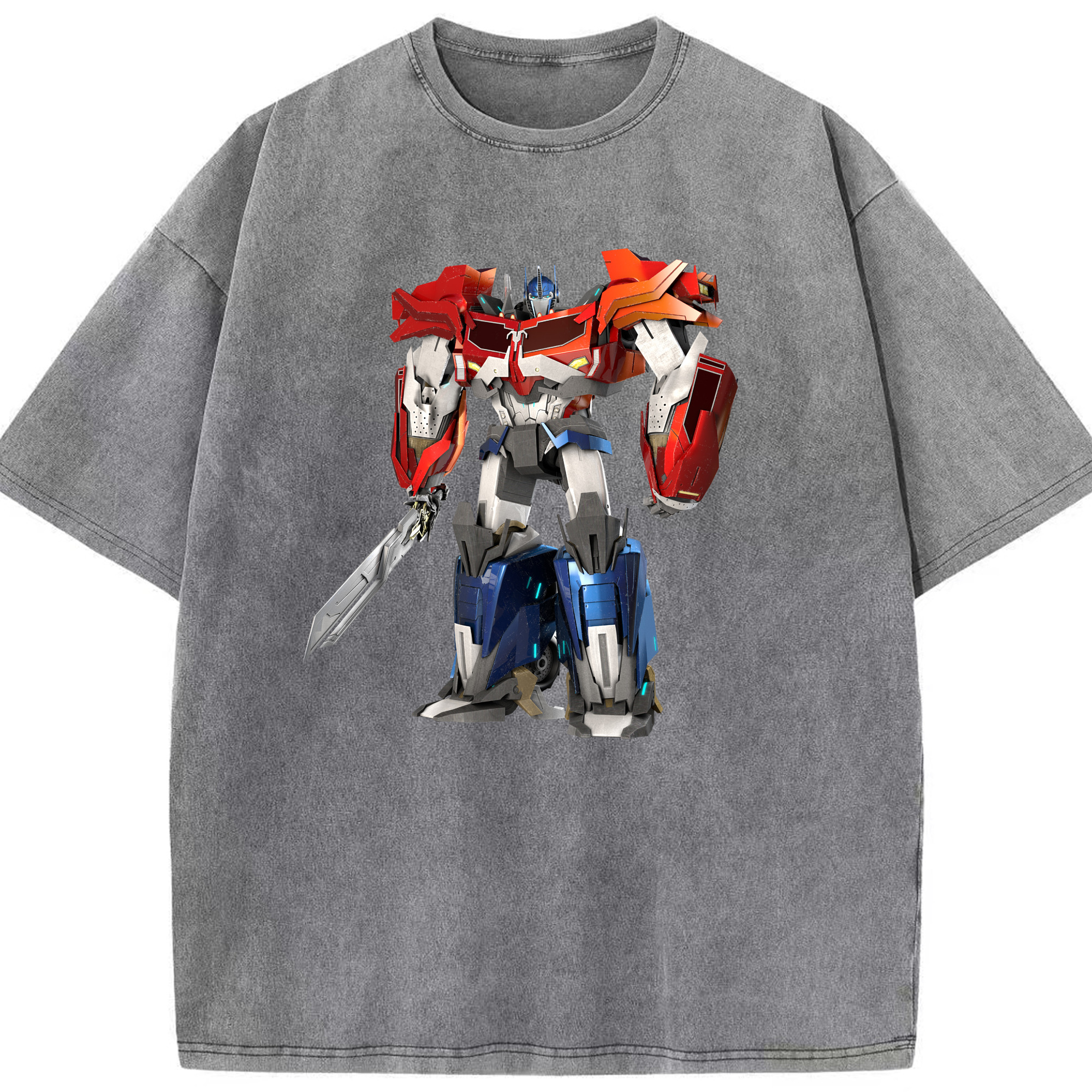 （画像用）  綿100% ヴィンテージ風 半袖Tシャツ（フロントプリント）